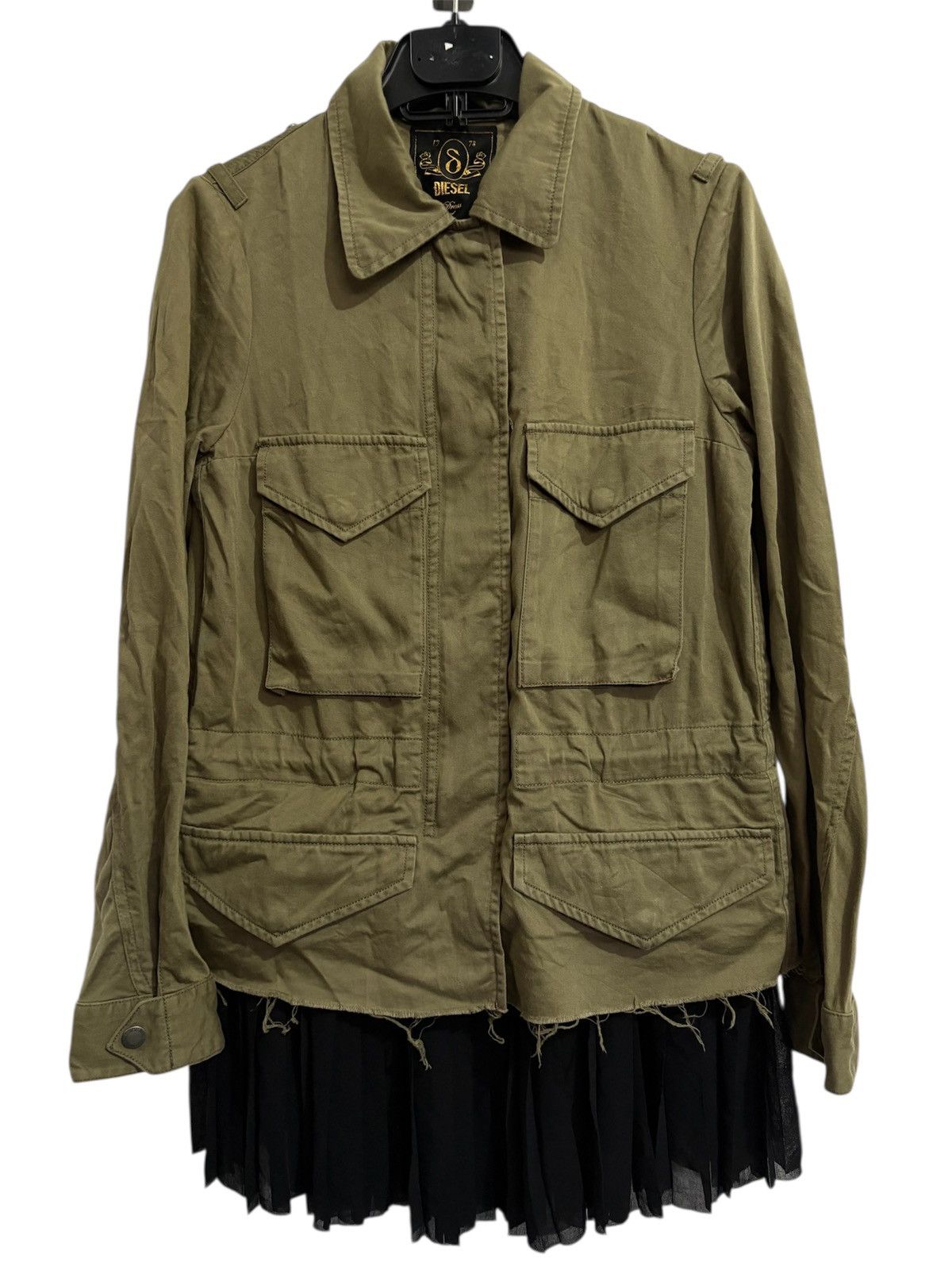 Diesel Black Gold Diesel Army Utility raw hem Removeble Peplum Jacket Size XS / US 0-2 / IT 36-38 - 1 Thumbnail