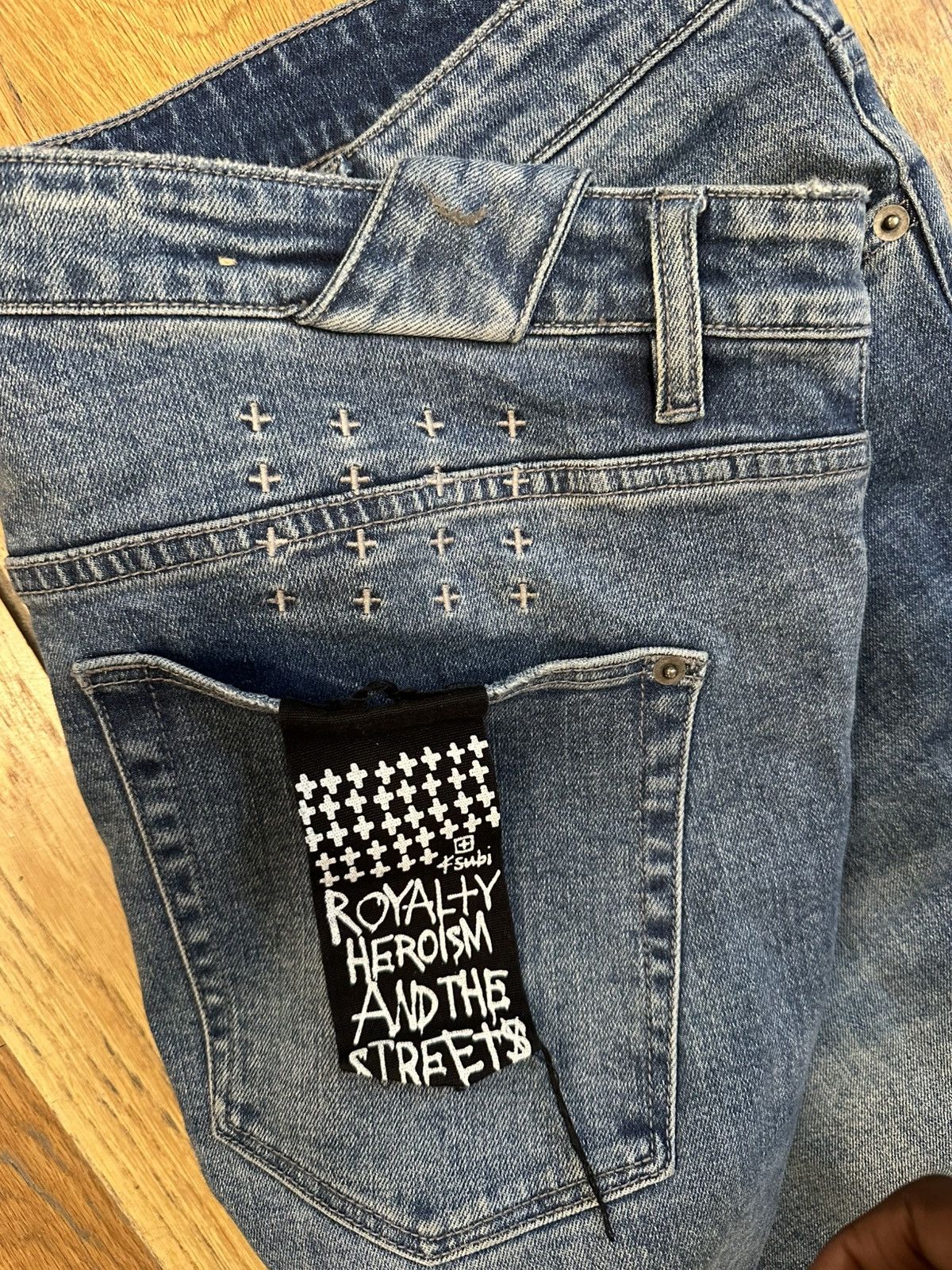Ksubi Ksubi Knee Patched Dark Blue Denim Jeans Size 38 Size US 38 / EU 54 - 4 Thumbnail