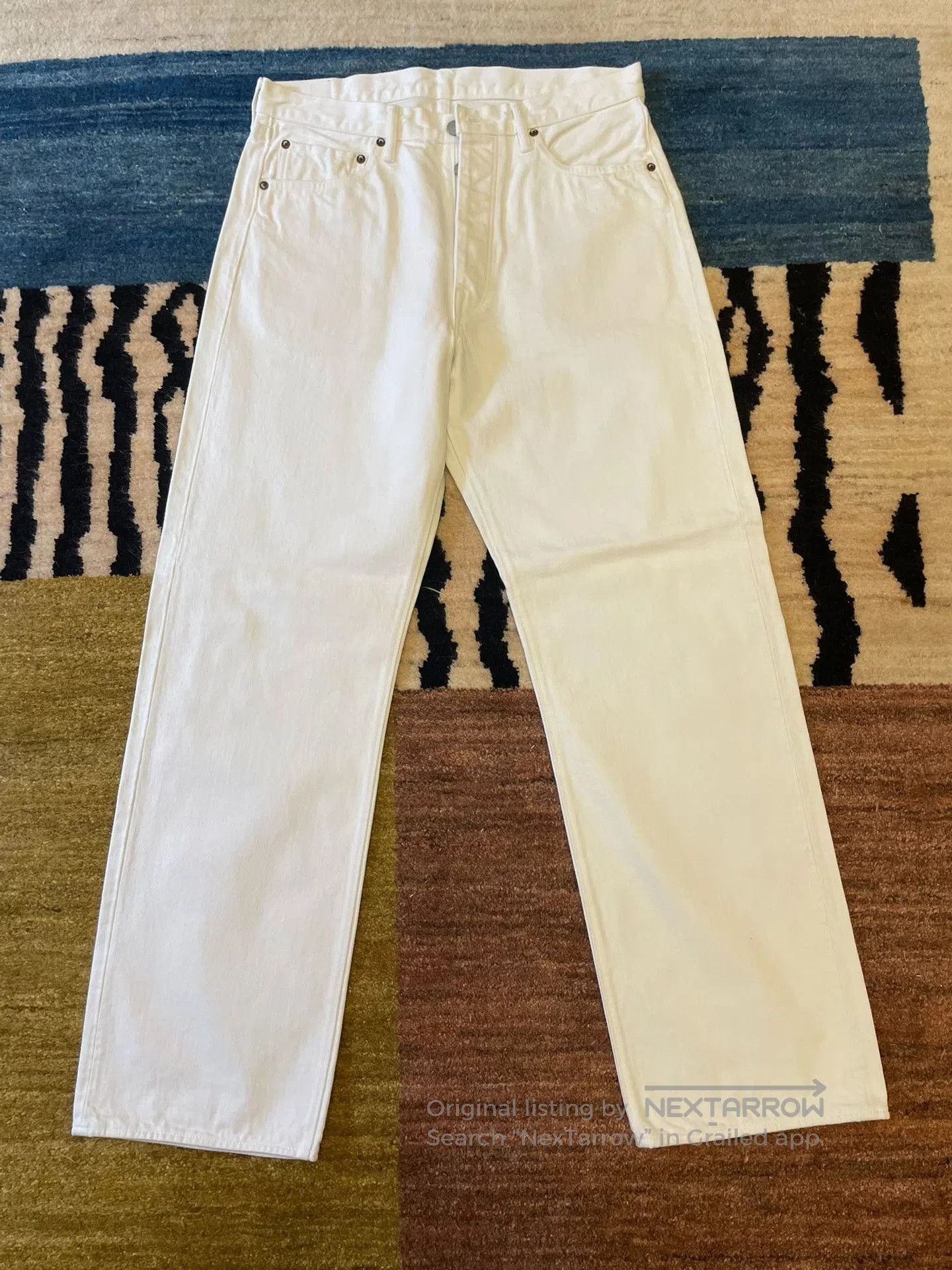 Red Clouds Collective Red Cloud DAAIFAU White Jeans. Size US 34 / EU 50 - 1 Thumbnail