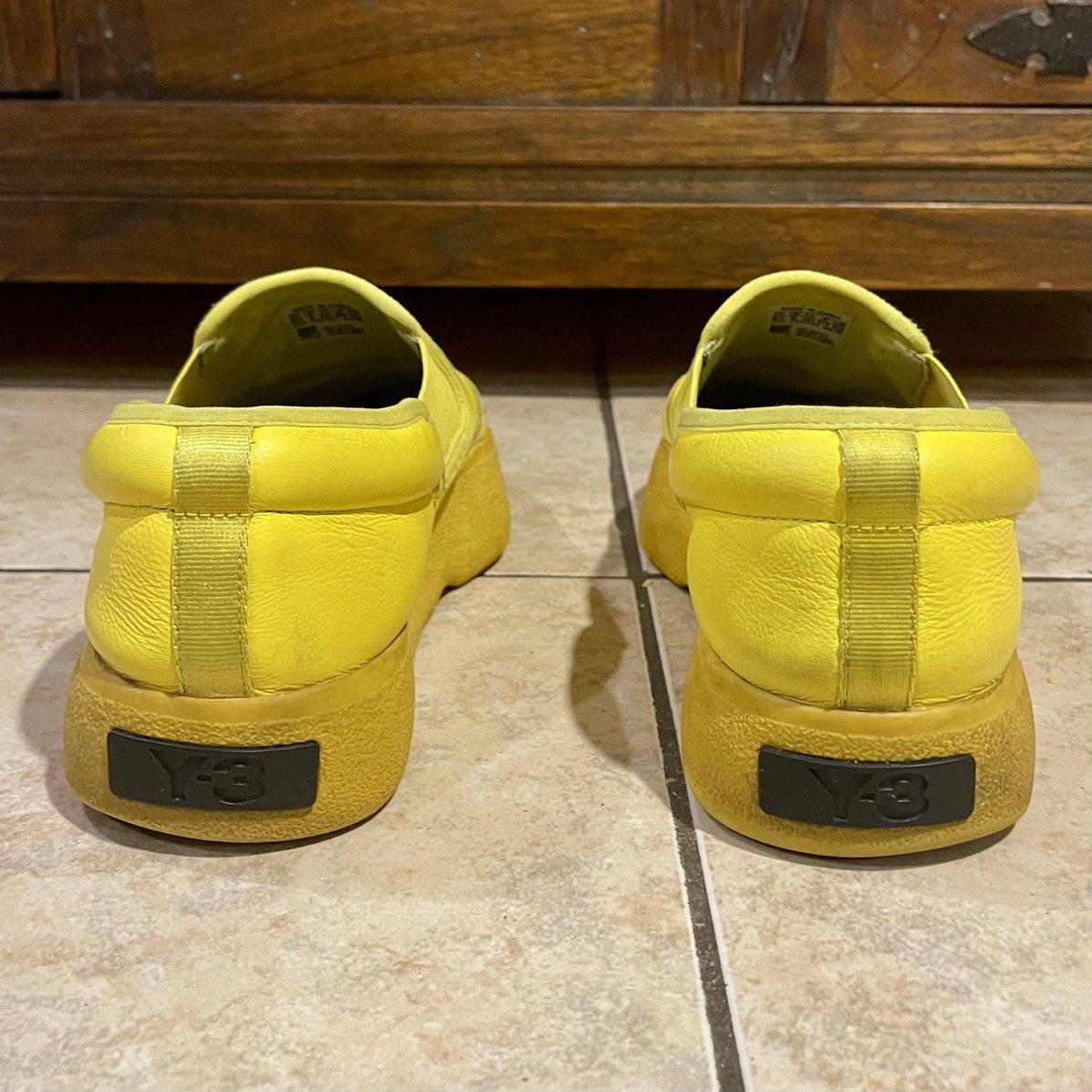 Y-3 Adidas Y-3 Tangutsu Yellow Logo Canvas Slip On Sneakers Size US 9.5 / EU 42-43 - 5 Thumbnail