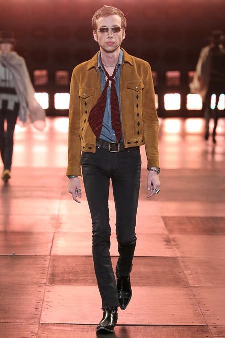 Saint Laurent Paris SS15 Denim Shirt Psych Rock XS Size US XS / EU 42 / 0 - 1 Thumbnail