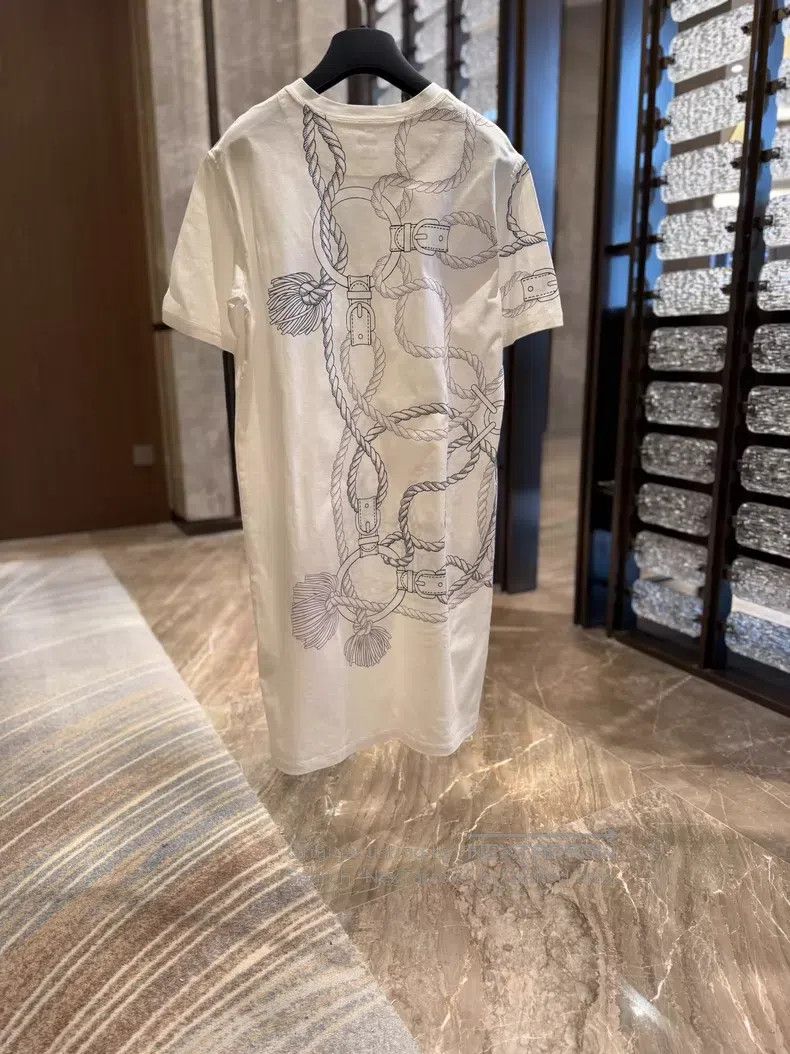 Hermes Hermes Dress, Classic Chain Pattern, 100% Cotton, Skin-fri Size XS / US 0-2 / IT 36-38 - 2 Thumbnail