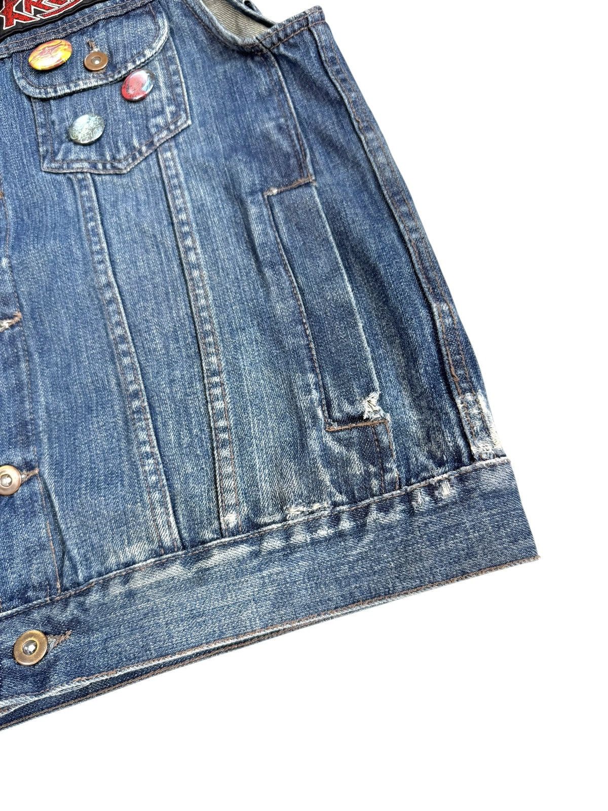 Band Tees Vintage Denim Patched Vest Rock Trash Battle jacket punk Size US M / EU 48-50 / 2 - 8 Thumbnail