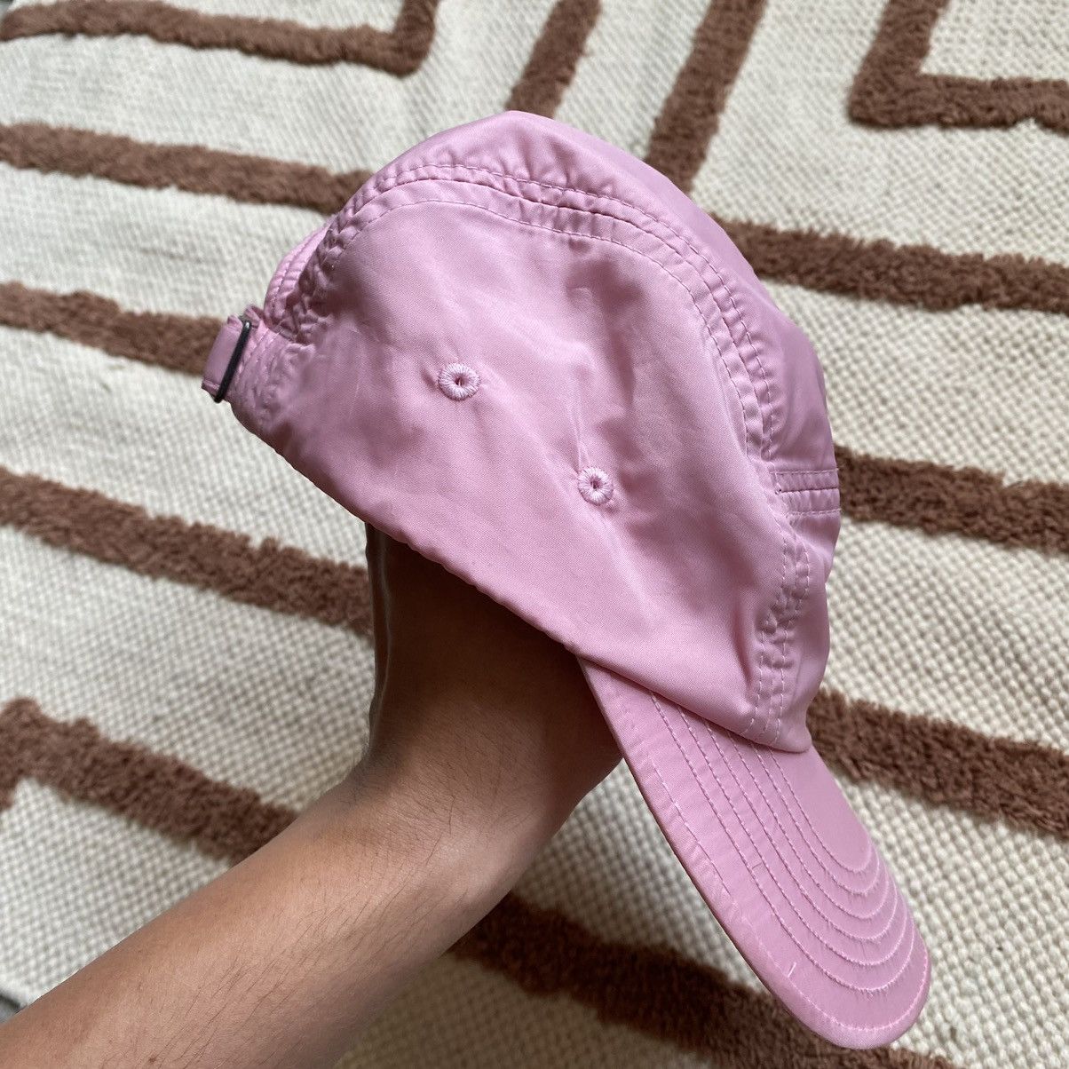 Nike × Vintage NIKE Y2K DRILL GREY TAGS NYLON 5 PANEL CAP Size ONE SIZE - 3 Thumbnail