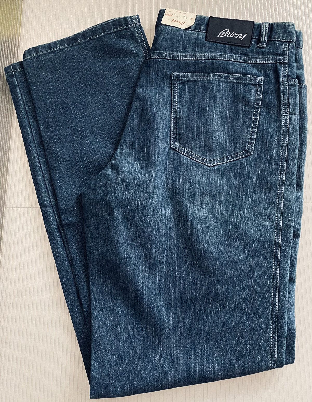 Brioni Brioni 🇮🇹 marmolada bleached denim relax fit jeans 39 NEW Size US 39 - 1 Thumbnail