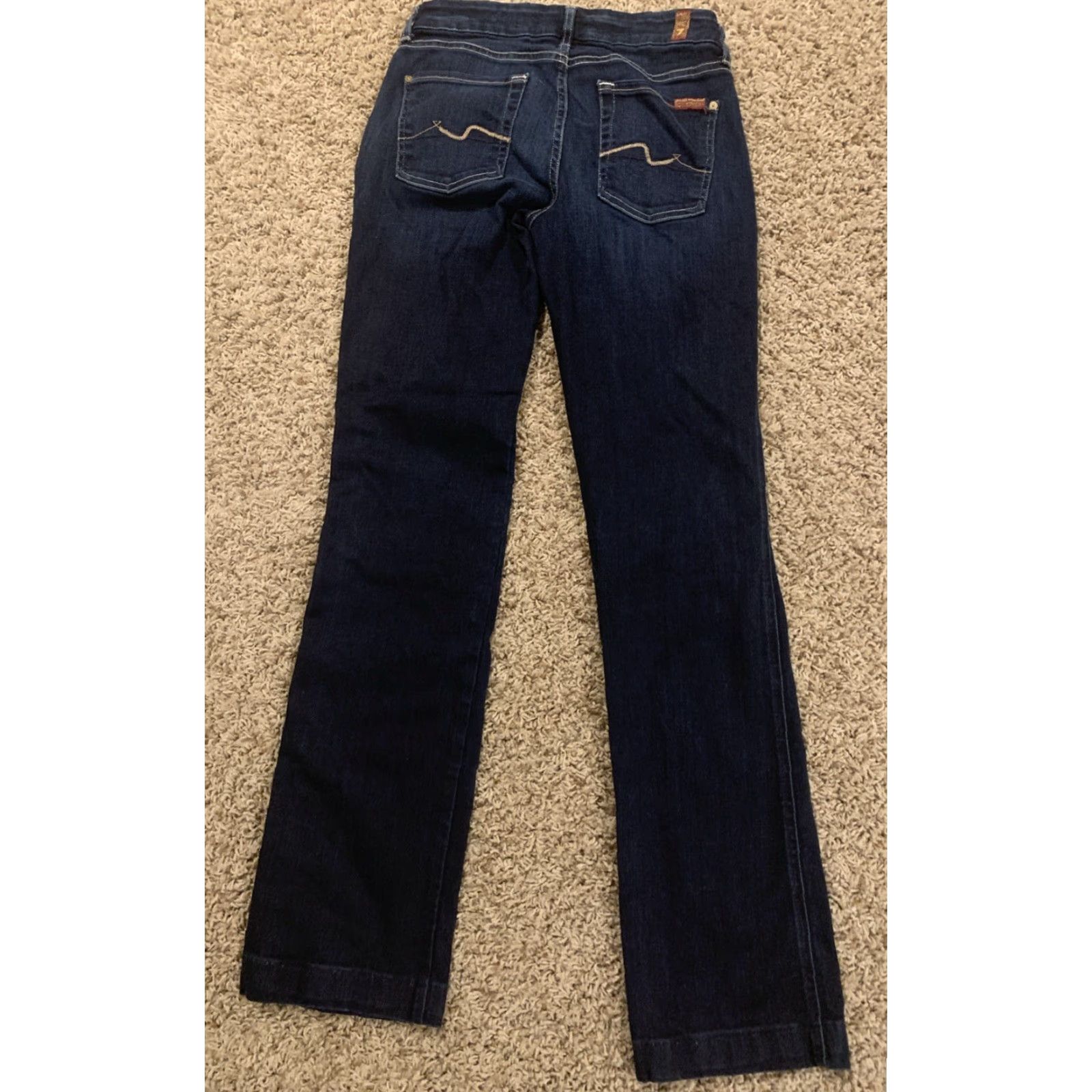 7 For All Mankind 7 For All Mankind Kimmie Jeans Bootcut Regular 28 Blue Denim USA 7 For All Mankind Model Secondary 5-Pocket Mens Womens Girls Boys Size 28" / US 6 / IT 42 - 3 Thumbnail