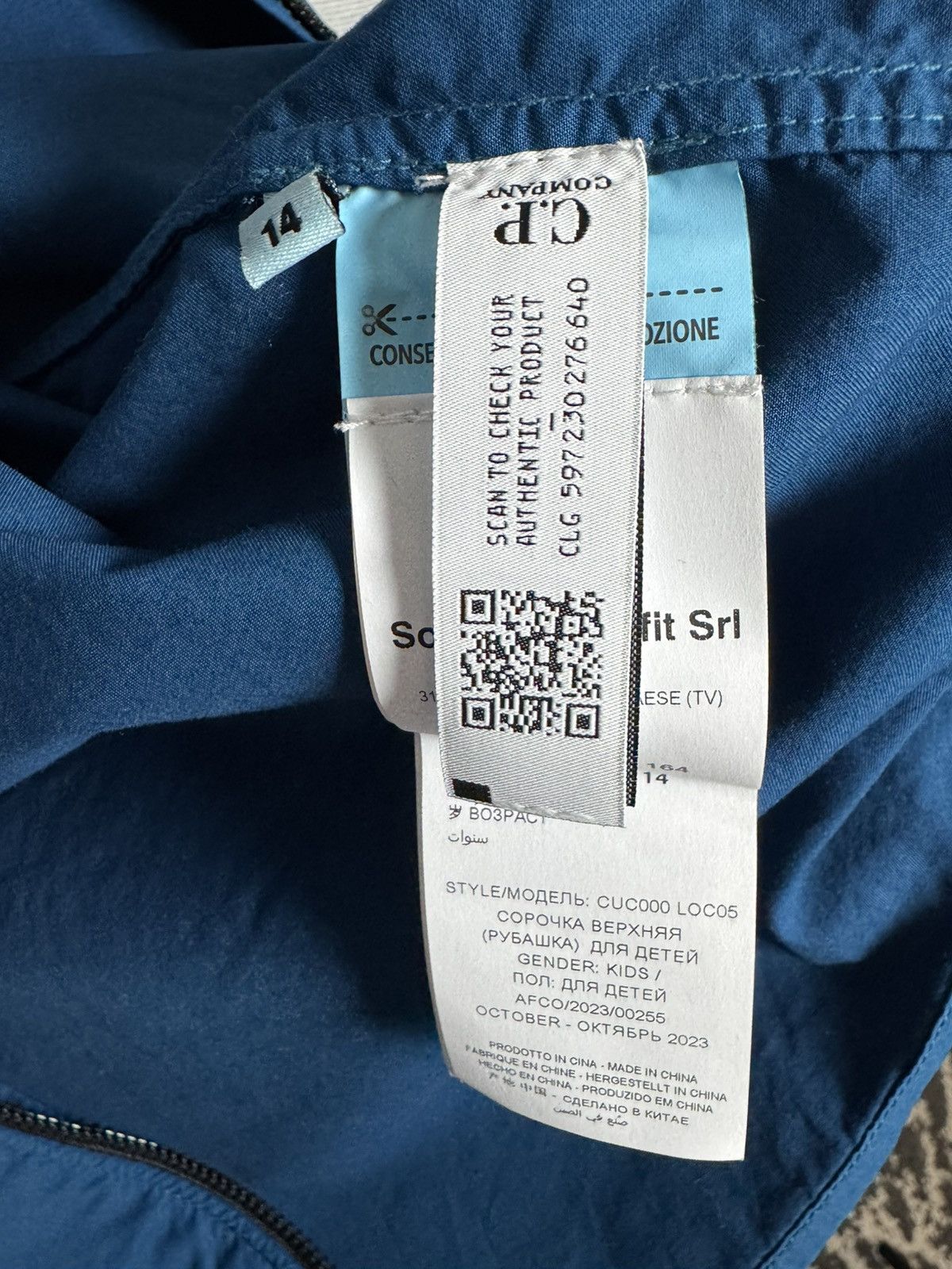 C.P. Company C.P. Company Lens Overshirt Blue Size 14Y Fits Mens XS Size US XXS / EU 40 - 14 Thumbnail