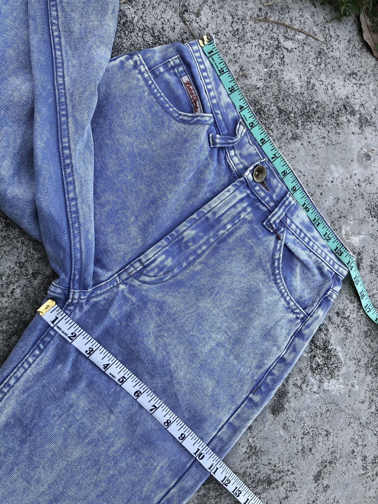 Japanese Brand FLARED⚡️RODEO CROWN WASHED BLUE DENIM Size US 28 / EU 44 - 6 Thumbnail