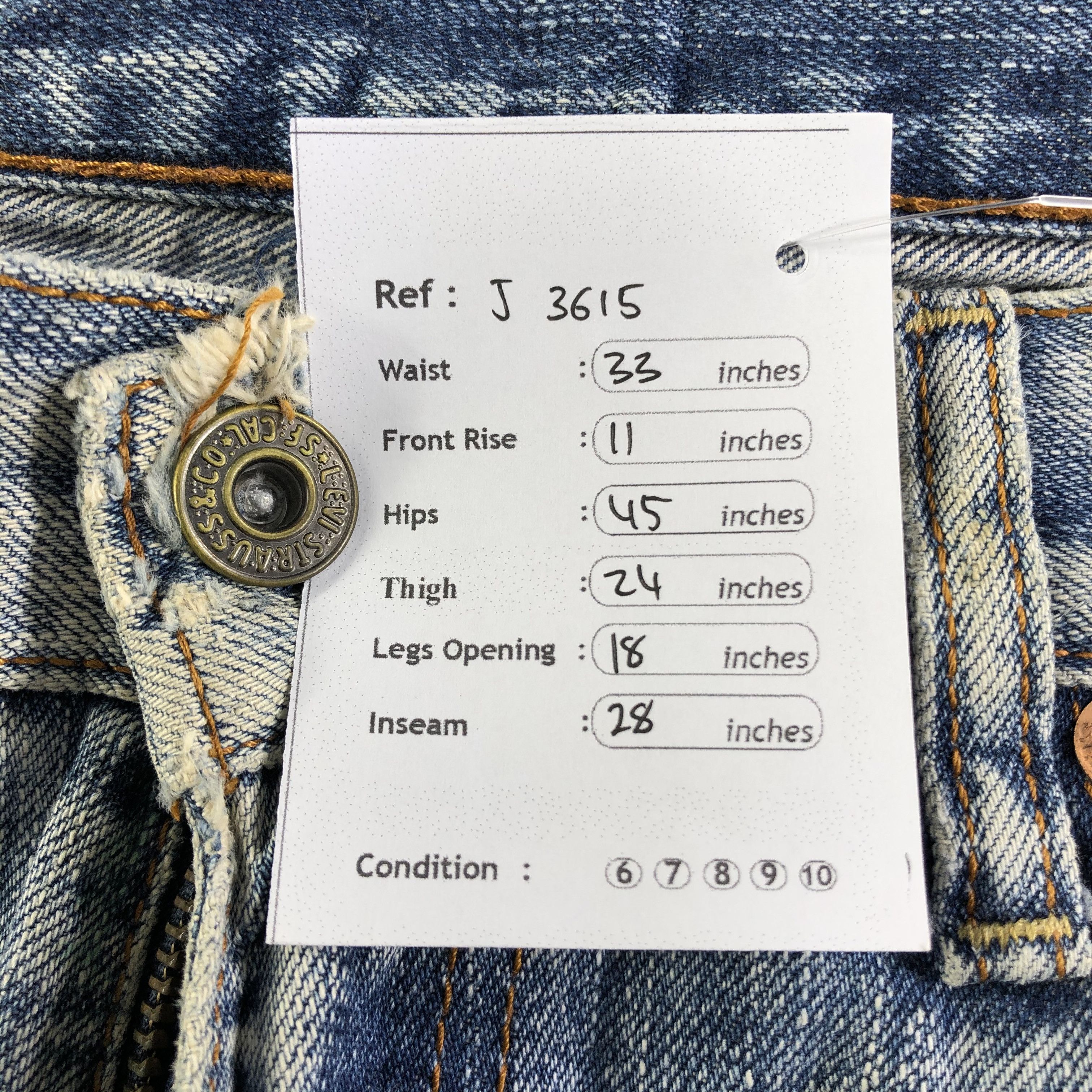 Levi's Vintage 90s Levis 503 Jeans-J3615 Size US 33 - 13 Thumbnail