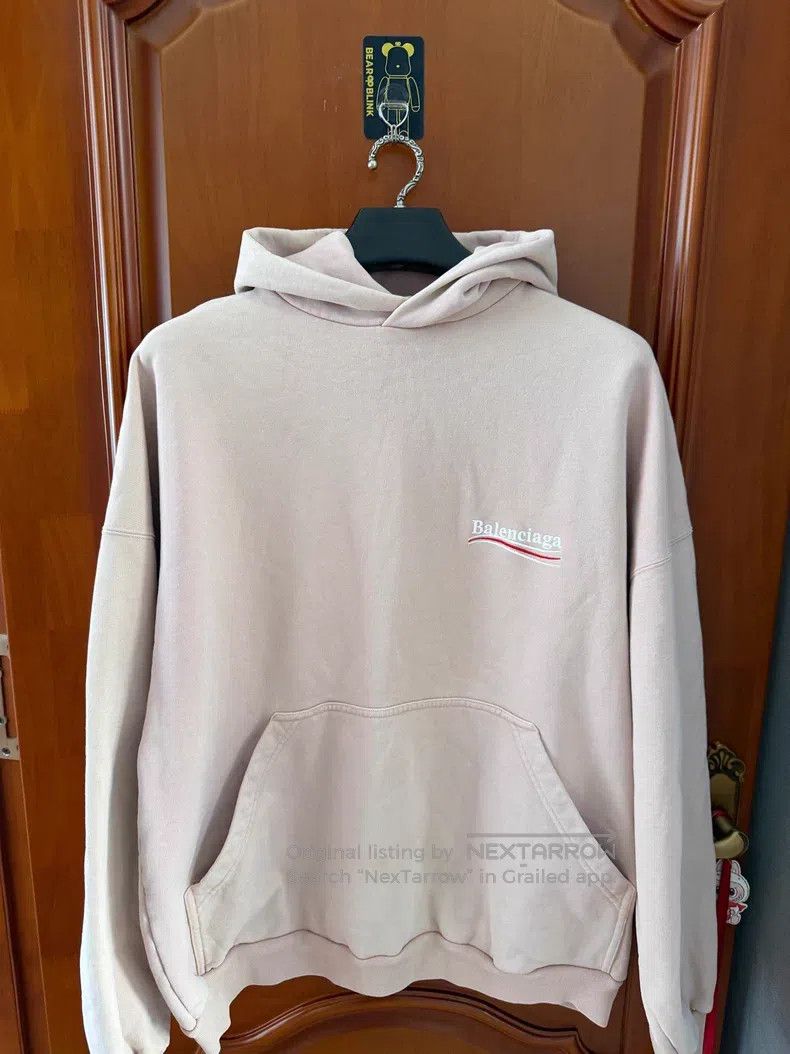 Balenciaga Light Pink Hooded Sweatshirt
