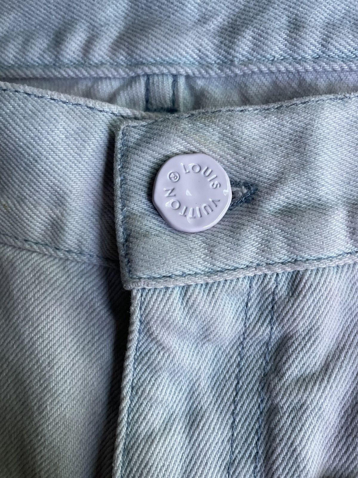 Louis Vuitton Louis Vuitton Bleached Pink Denim Pants Size US 32 / EU 48 - 4 Thumbnail