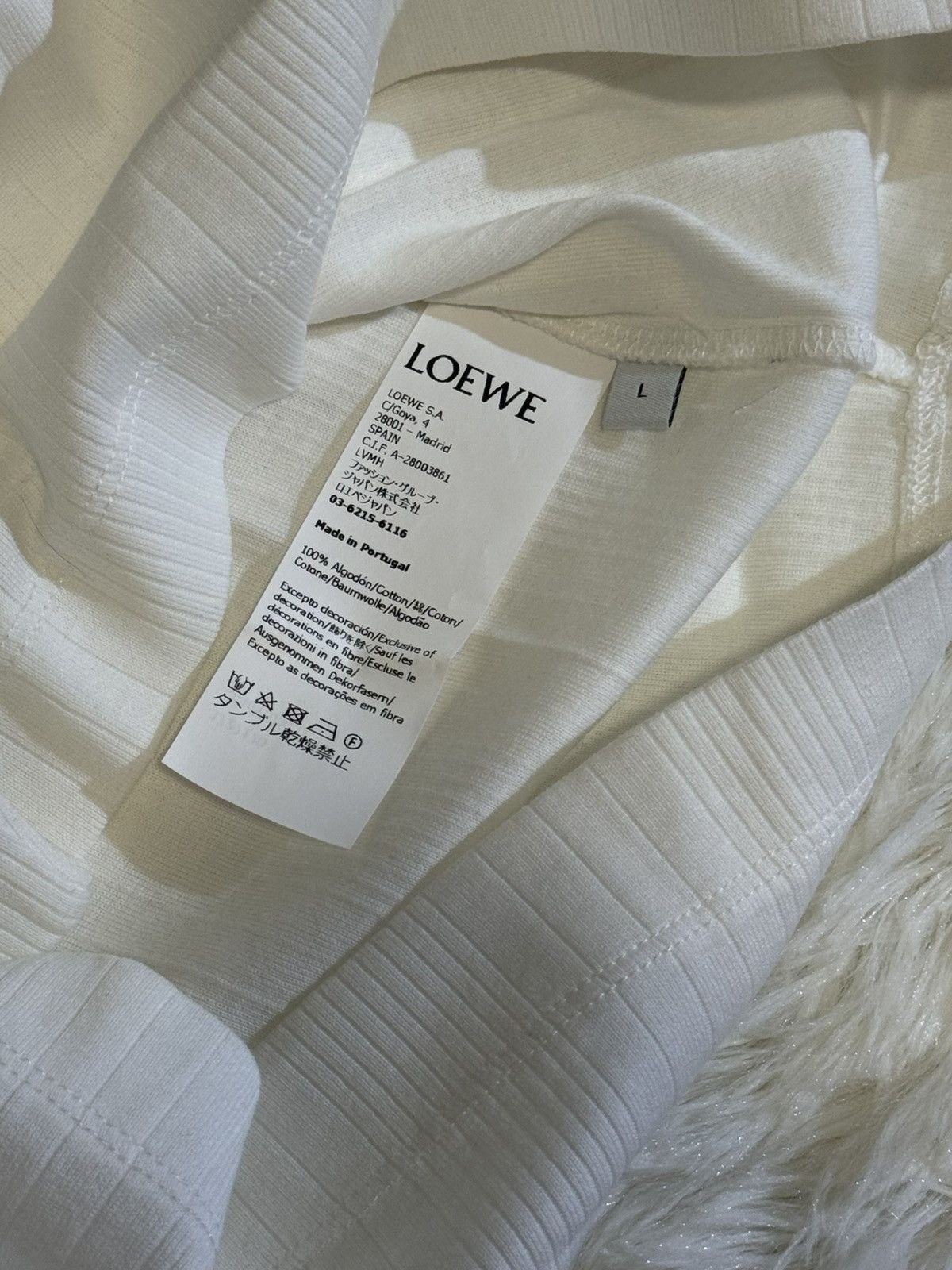 Loewe LOEWE Women’s Cotton Cropped Top White Size L / US 10 / IT 46 - 4 Thumbnail