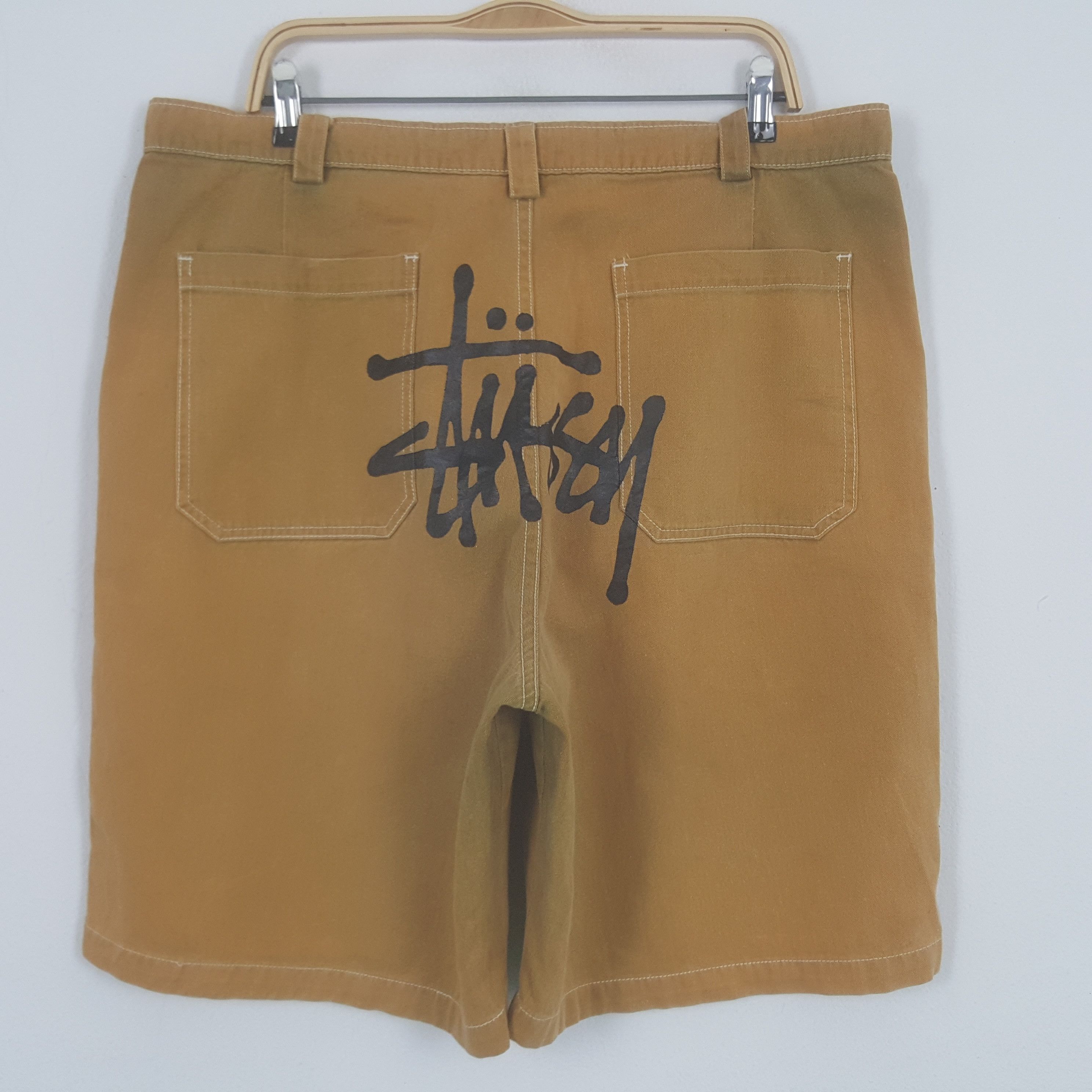Stussy × Vintage Vintage Stussy Custom Art Logo Short Pants Size US 37 - 1 Thumbnail