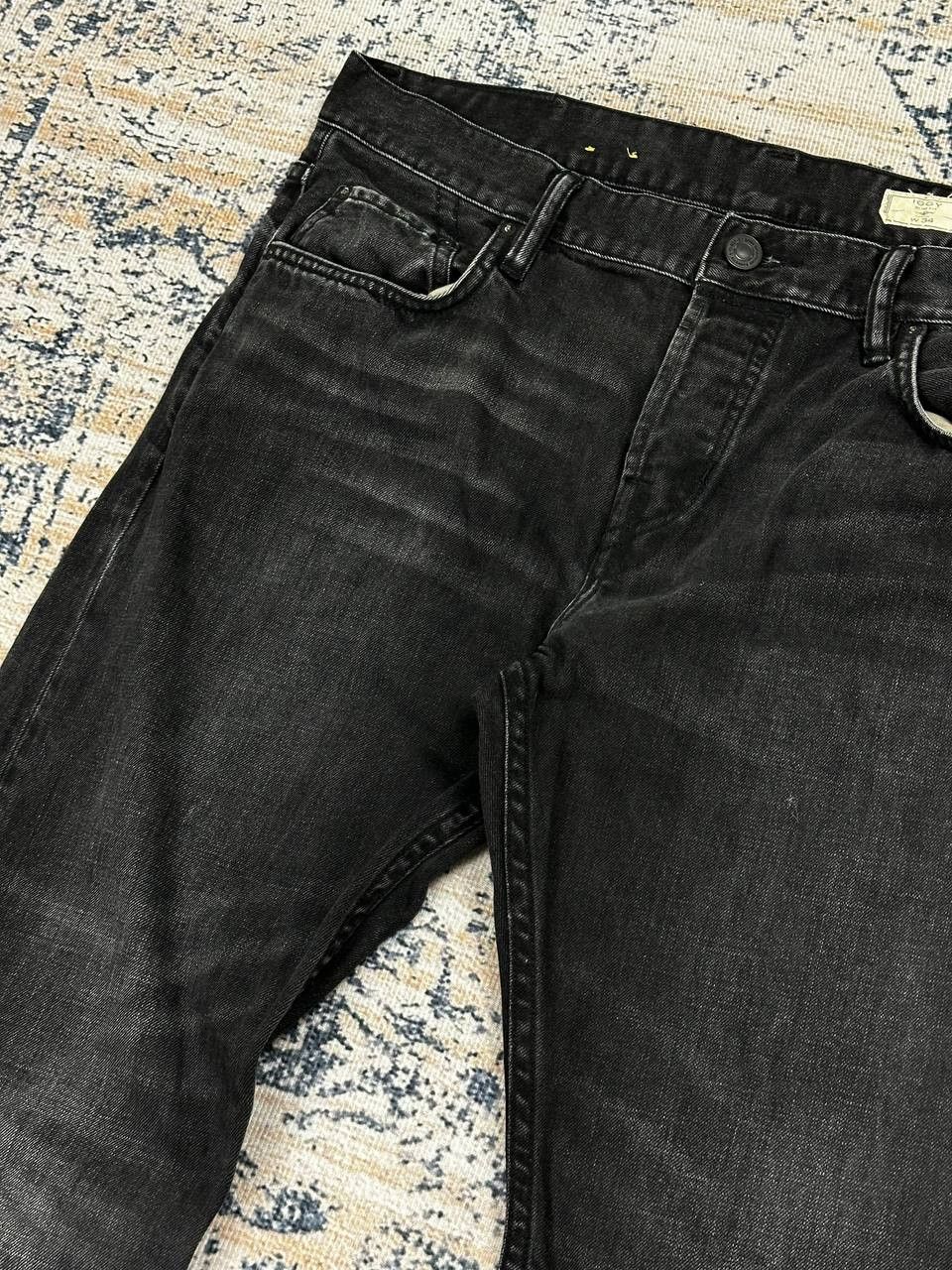 Allsaints Allsaints Dark Denim Iggy Fit Black Jeans Pants Faded Size US 34 / EU 50 - 2 Thumbnail