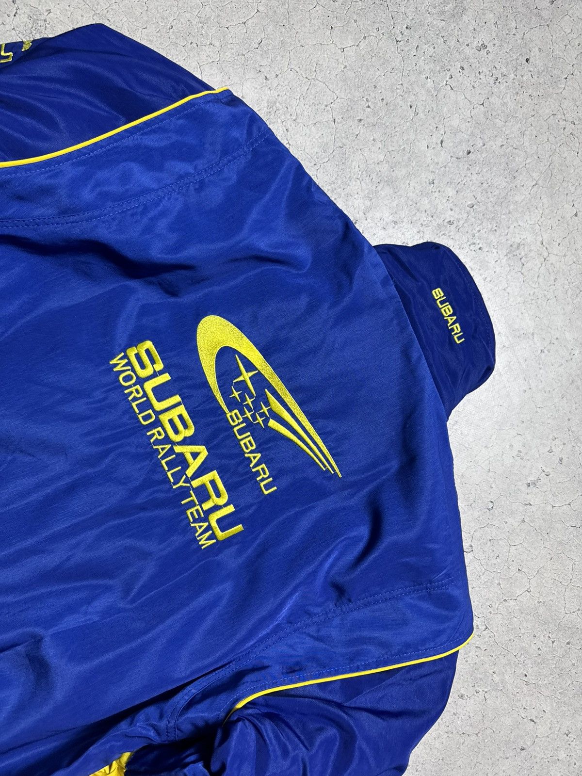 Vintage Subaru Pirelli Racing Bomber Jacket Blue Size US XL / EU 56 / 4 - 10 Thumbnail