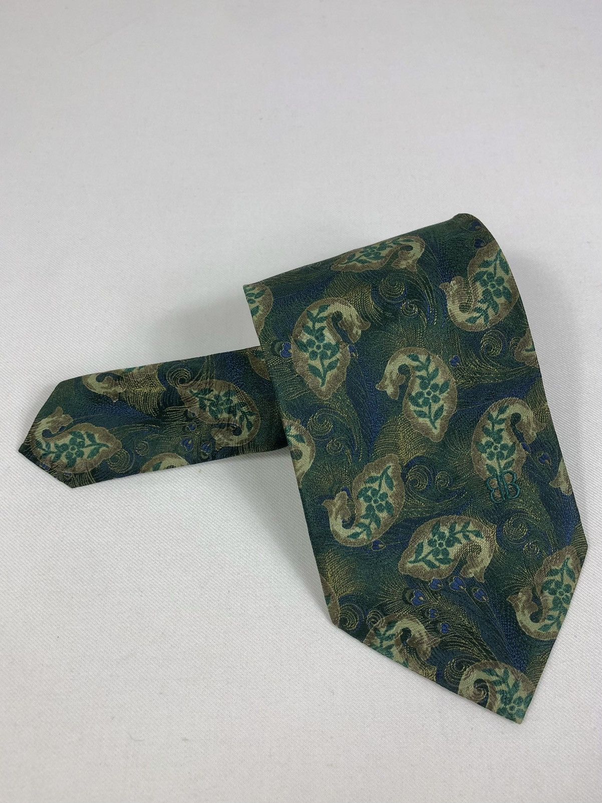 Balenciaga Rare Vintage Balenciaga Silk Tie Size ONE SIZE - 10 Thumbnail