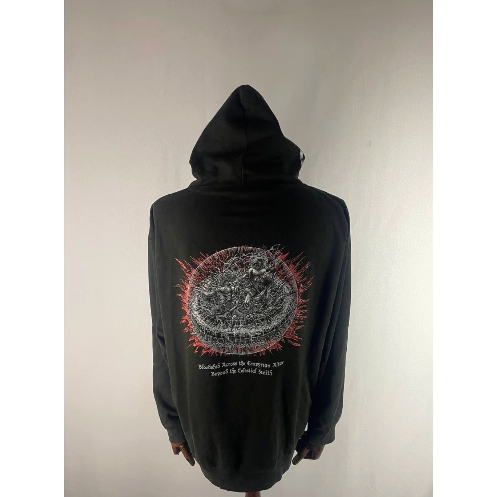 Vintage All We Do Is Hoodie Mens XL Black Cotton Polyester Fleece Full Zipper Pockets Logo Zipper Vintage No Size US XL / EU 56 / 4 - 2 Thumbnail