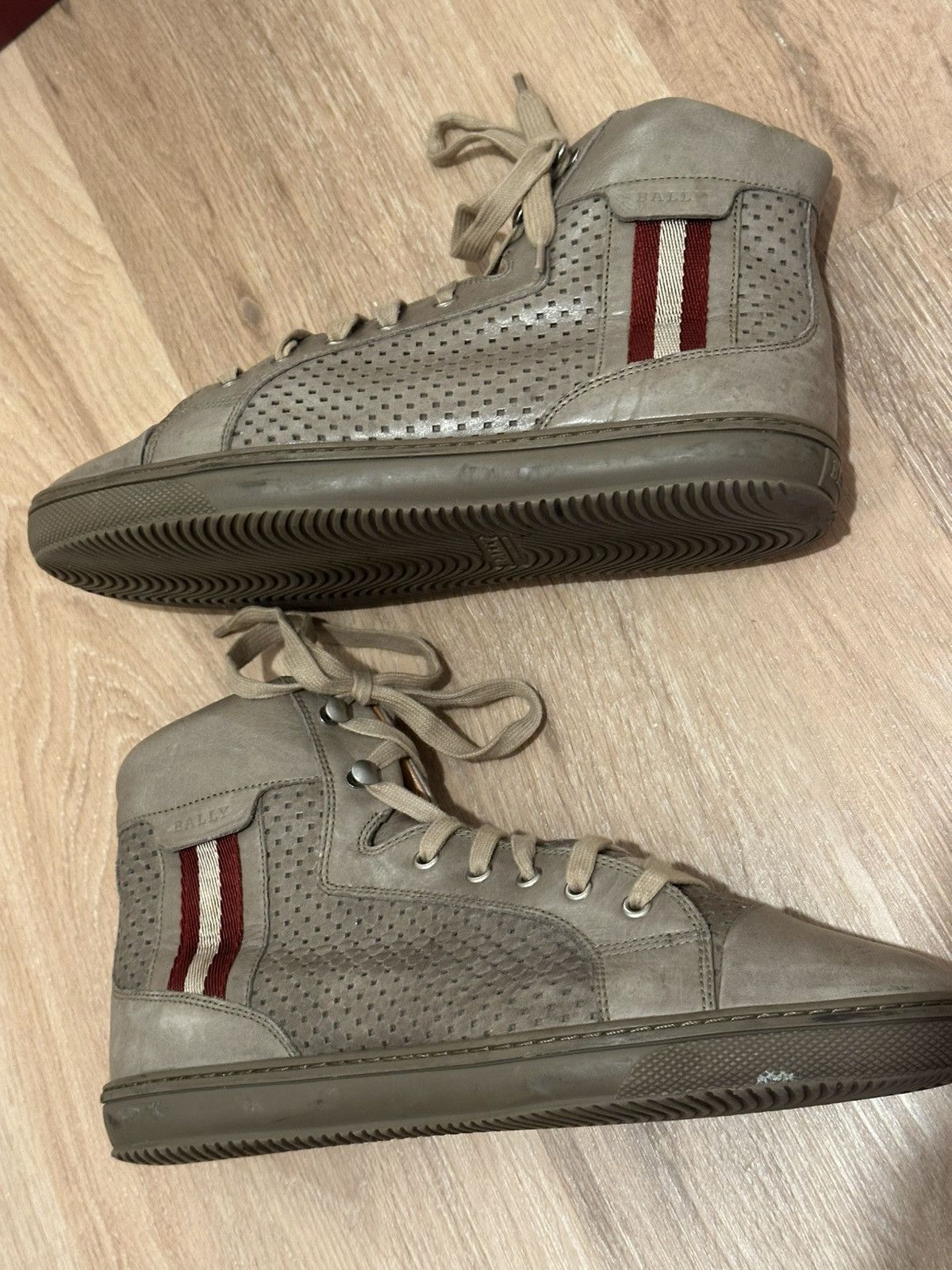 Bally Bally Men’s Sneakers Hi Top “OLIR” Tan Size 10M Size US 9.5 / EU 42-43 - 4 Thumbnail