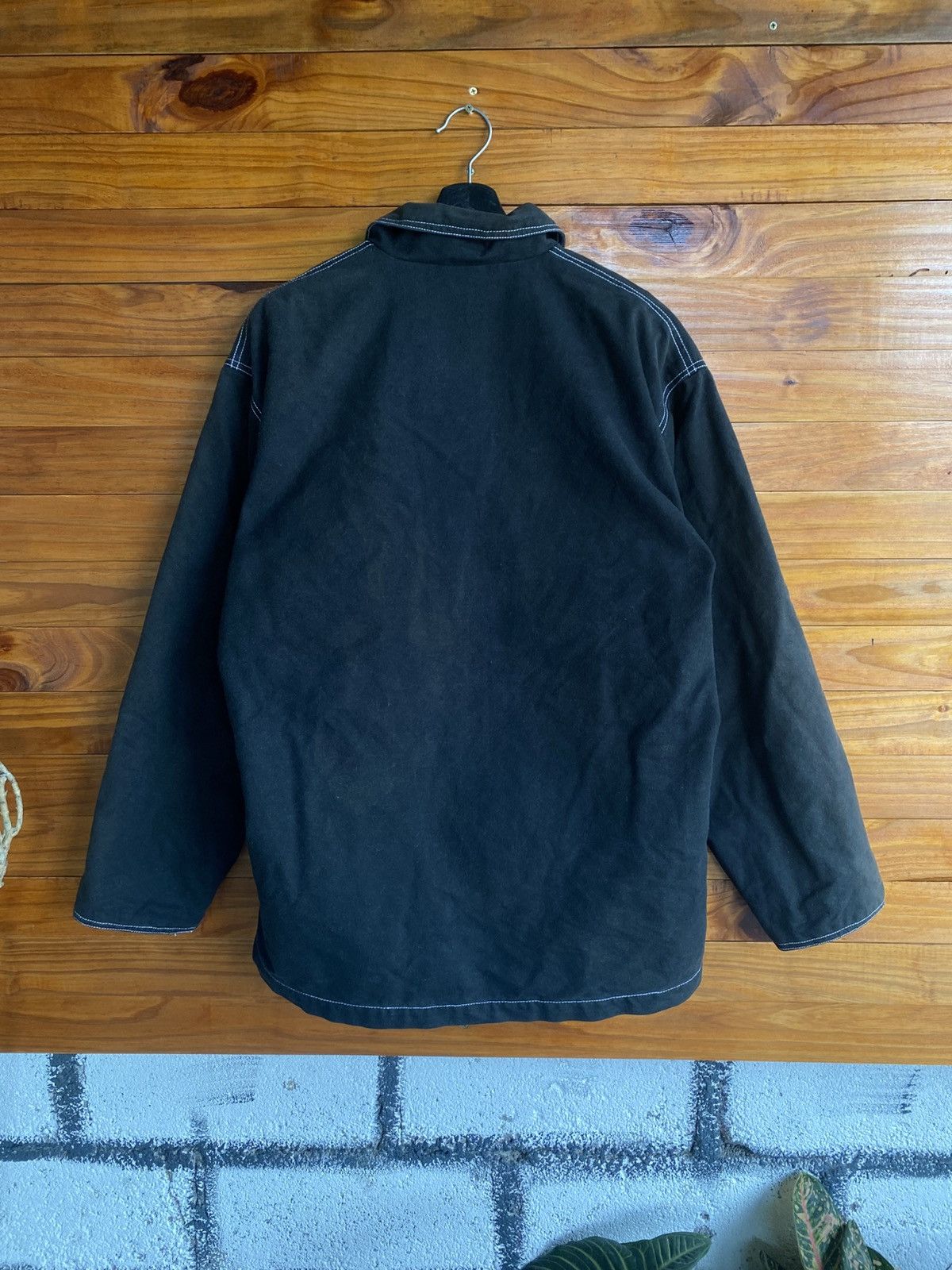 Japanese Brand Vintage 90s Jami Island Black Work Jacket Striped Zip Detail Size US L / EU 52-54 / 3 - 8 Thumbnail