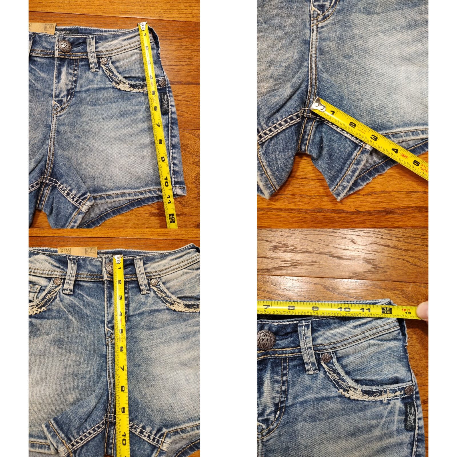 Silver Jeans Co. Silver Jeans Suki High Rise Denim Shorts Womens 24 Inseam 3 in 5-Pocket Stretch NWT Blue Size 42" / US 20 - 8 Thumbnail