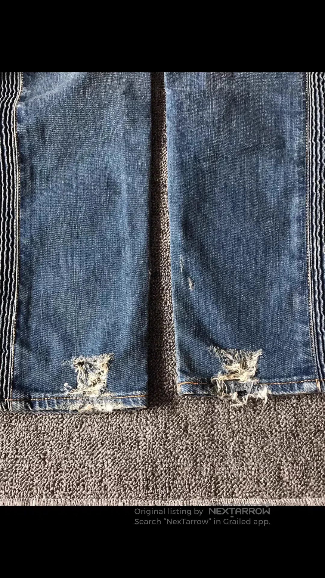 Balmain Blue Distressed Denim Jeans. Size US 34 / EU 50 - 3 Thumbnail