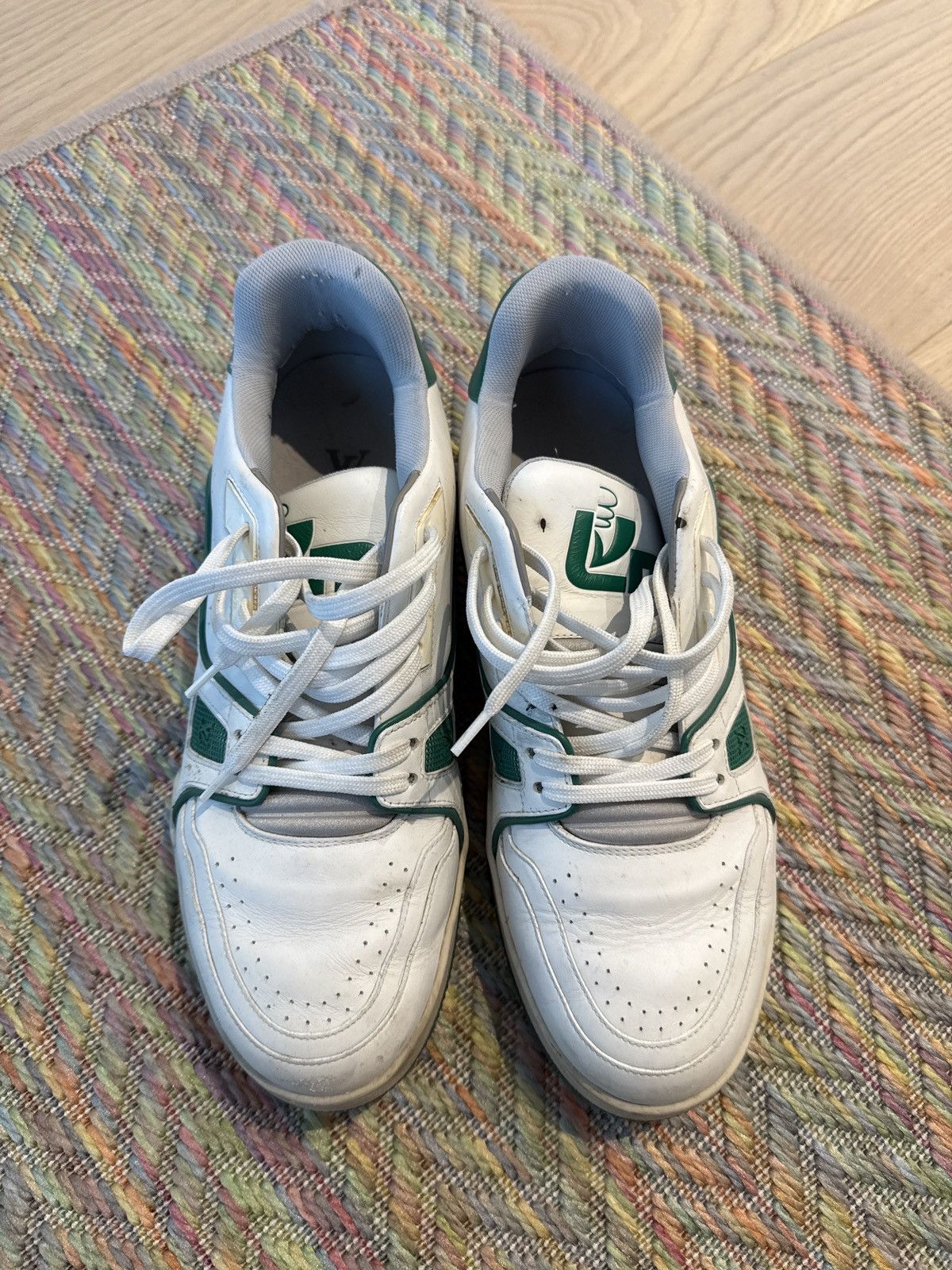 Louis Vuitton Louis Vuitton Virgil Abloh Green Trainer Size US 10.5 / EU 43-44 - 7 Thumbnail