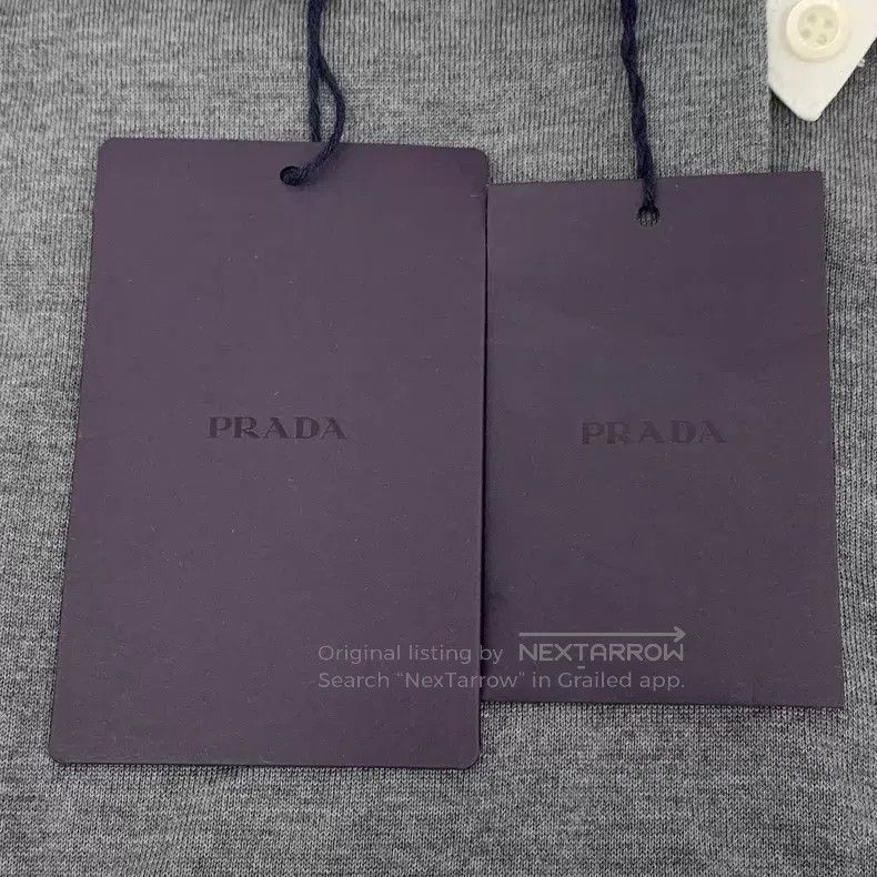 Prada Prada 23 gray wool lapel single-breasted long-sleeved knit Size XS / US 0-2 / IT 36-38 - 6 Thumbnail