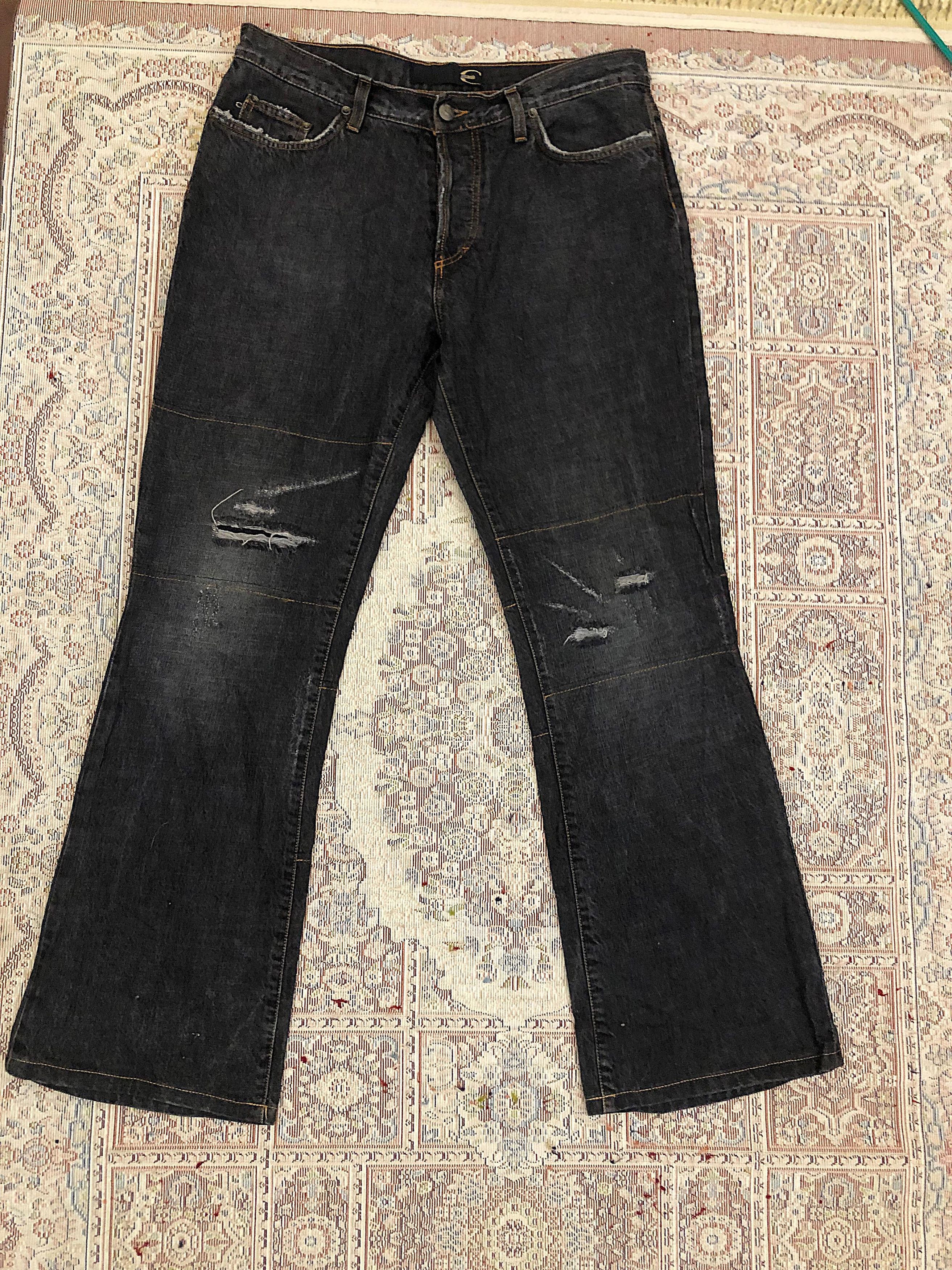 Just Cavalli Vintage Just Cavalli Jeans 36 Black Bootcut Distressed y2k Size US 36 / EU 52 - 1 Thumbnail