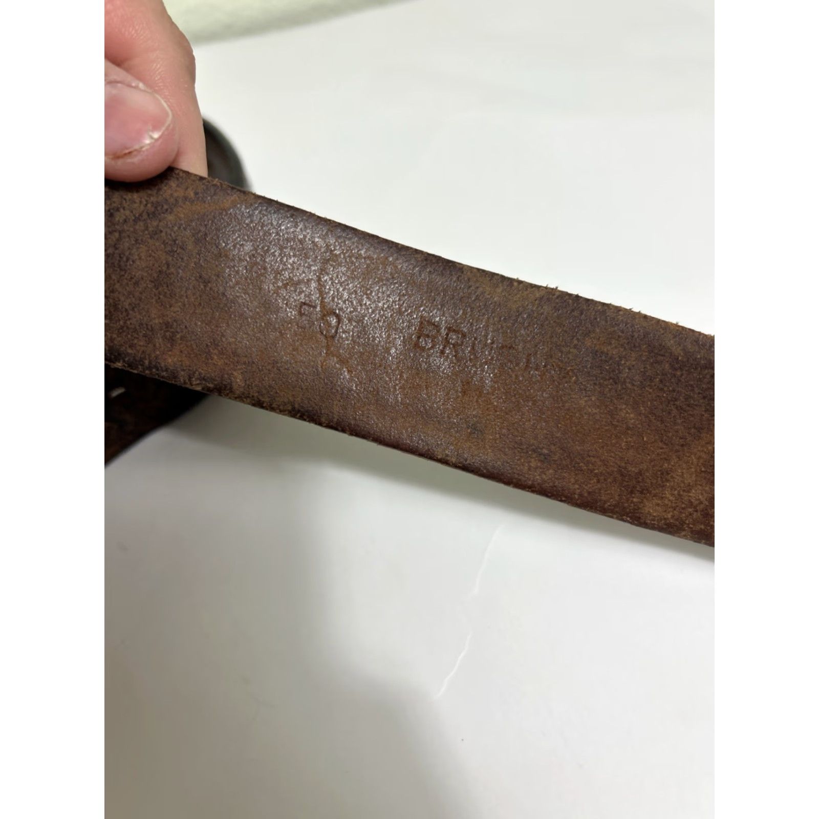 Vintage VINTAGE Brown Leather Wester Belt Mens Size 48 Unbranded Belt Men Brown Leather 48 Vintage Size ONE SIZE - 7 Thumbnail