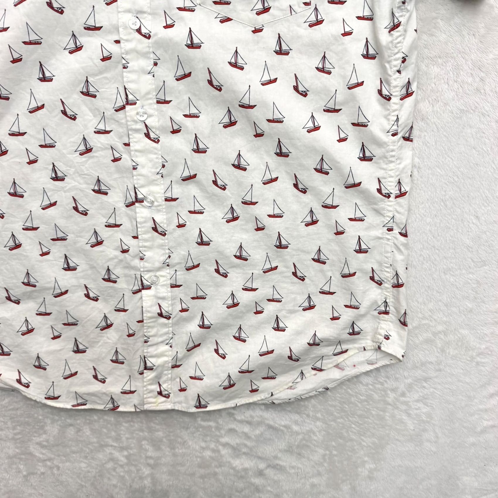 J.Crew J.Crew Shirt Mens Large White Sailboat Print Button-Down Beach Nautical AOP Shirt Shirt Mens Large White Sailboat Print Button-Down Beach Nautical AOP Size US L / EU 52-54 / 3 - 4 Thumbnail