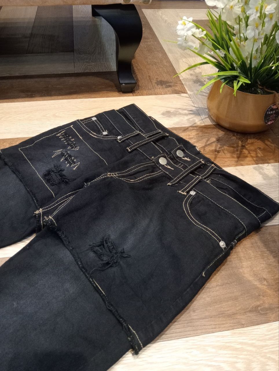 Japanese Brand JAPANESE KMK JEANS FEATURE A UNIQUE DOUBLE WAIST ANKLE ZIP Size US 34 / EU 50 - 5 Thumbnail