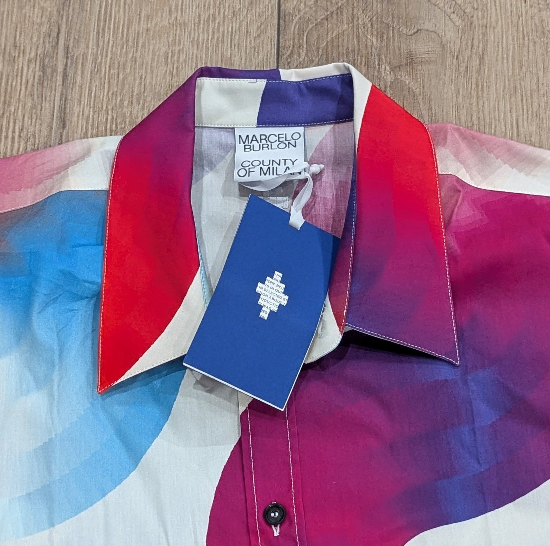 Marcelo Burlon Marcelo Burlon Cross Waves Printed Button Up Shirt White M Size US M / EU 48-50 / 2 - 2 Thumbnail