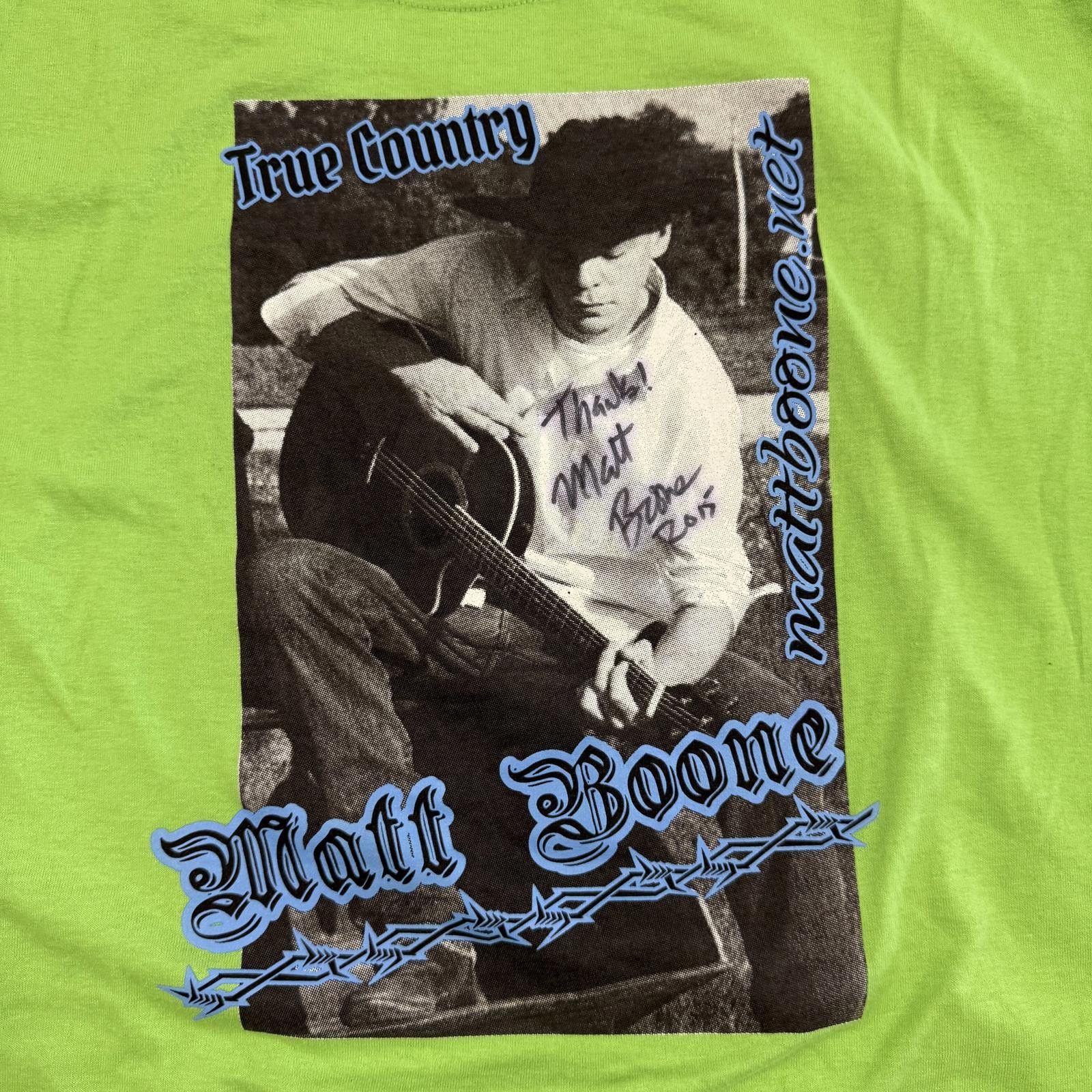 Gildan Signed Matt Boone 2015 True Country T-Shirt XL Size US XL / EU 56 / 4 - 2 Thumbnail