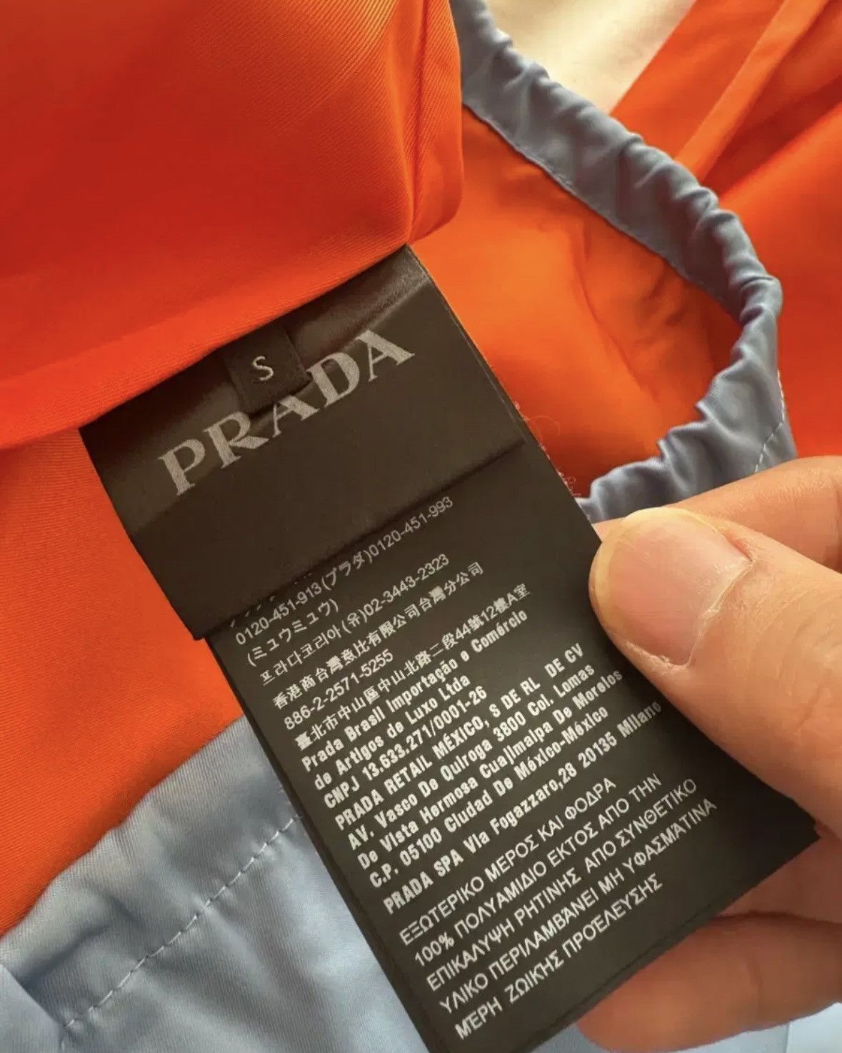 Prada 19SS Color-Block Gabardine Nylon Anorak Jacket Size US S / EU 44-46 / 1 - 6 Thumbnail