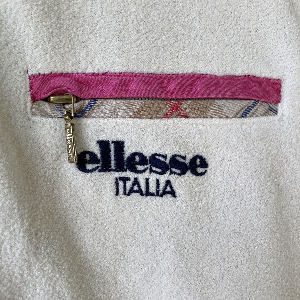 Ellesse × Vintage 90s Ellese Quater Zipper Sweatshirt Size L / US 10 / IT 46 - 4 Thumbnail