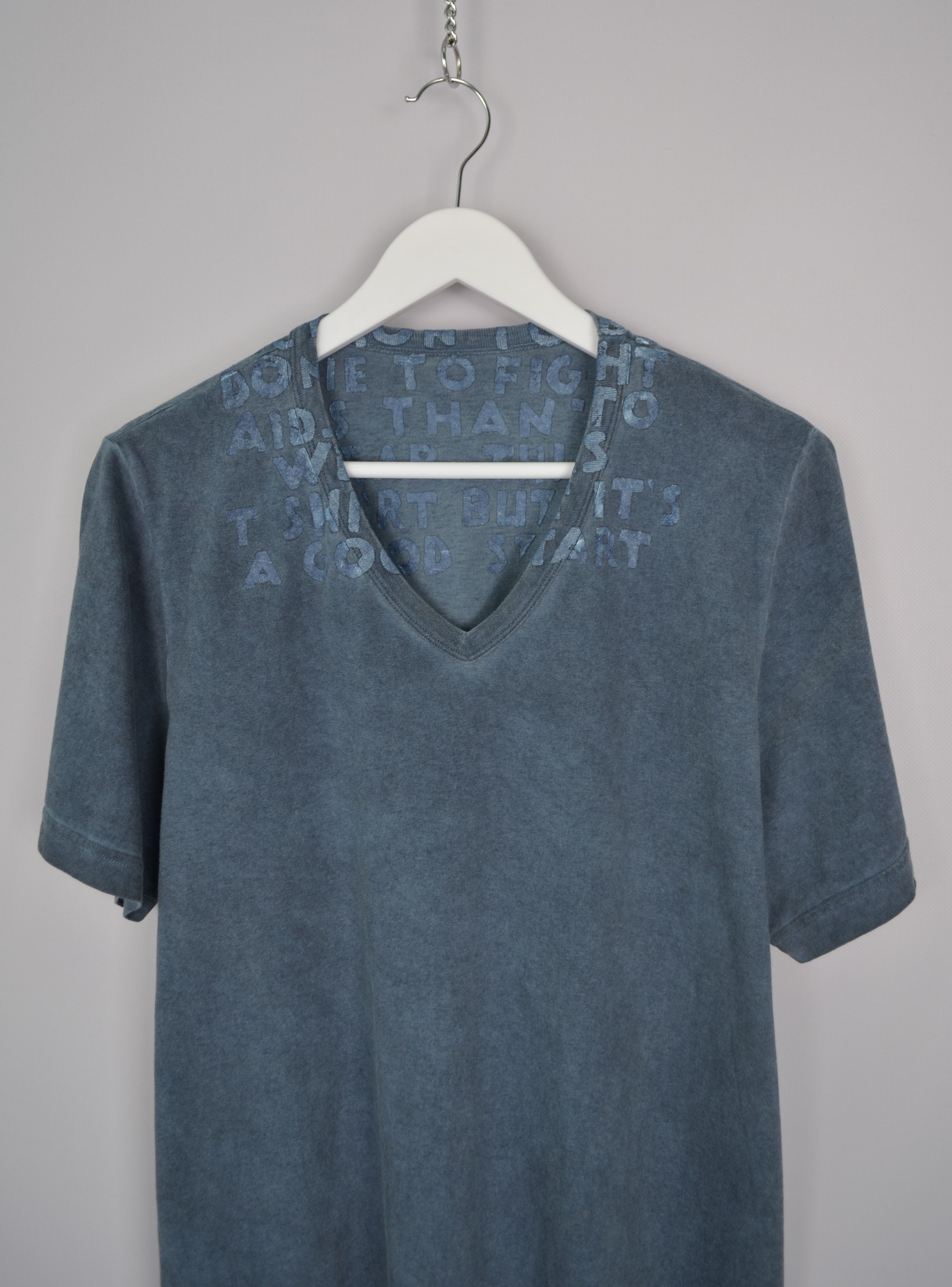 Maison Margiela Maison Martin Margiela AIDS Awareness Garment Dyed T-Shirt Size US M / EU 48-50 / 2 - 2 Thumbnail
