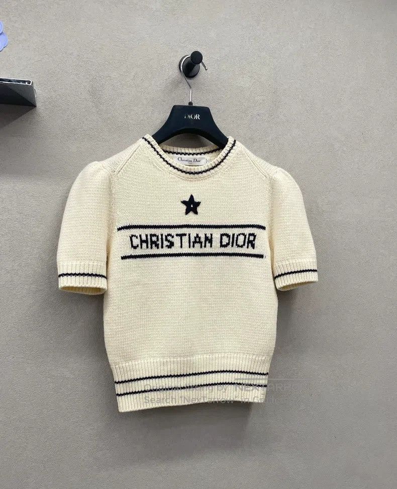 Dior Dior Beige wool knitted short sleeves Size XS / US 0-2 / IT 36-38 - 3 Thumbnail