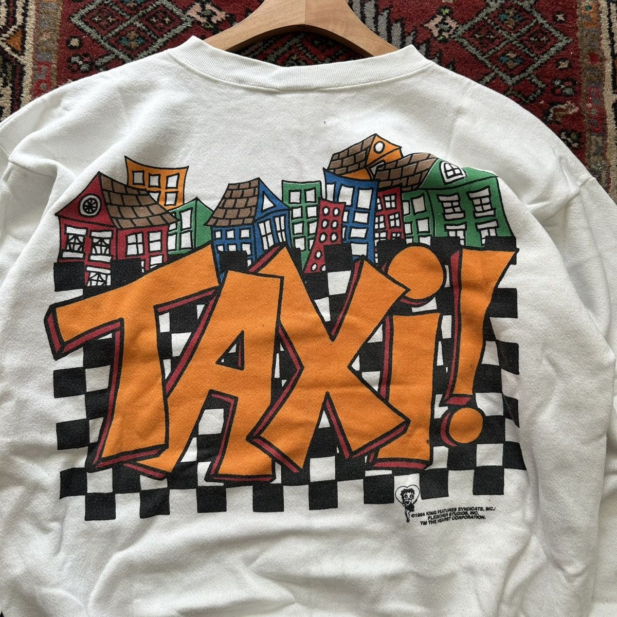 Vintage 1994 Betty Boop “Hey Girlfriend/Taxi!” AOP Crewneck Vintage Size US XL / EU 56 / 4 - 9 Thumbnail