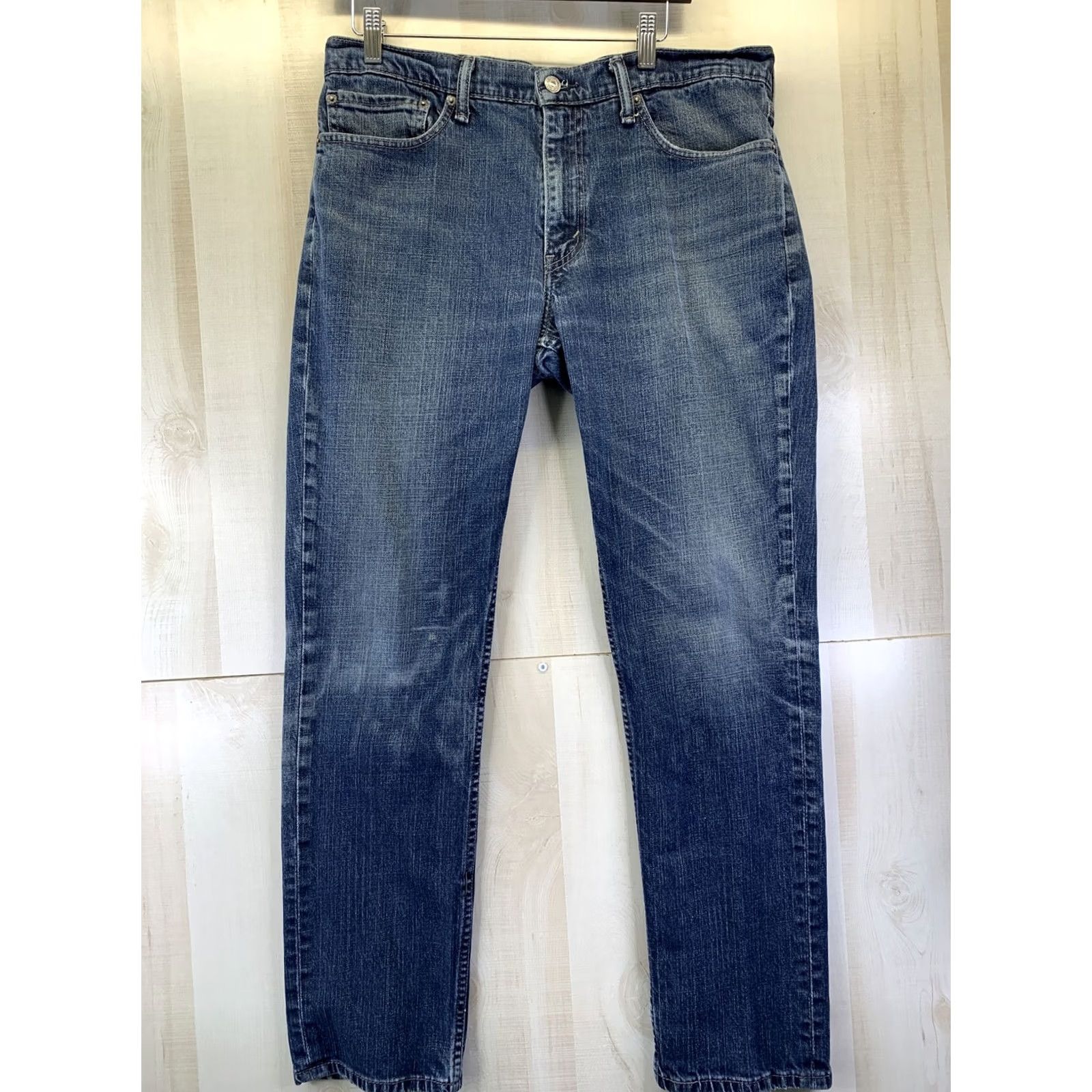 Levi's VINTAGE Levi’s 511 Jeans Denim Blue Distressed - 36x32, Mens, Regular, Cotton, Zip, Inseam 31, Logo, Straight, 4850, All Items As Is Size US 36 / EU 52 - 2 Thumbnail