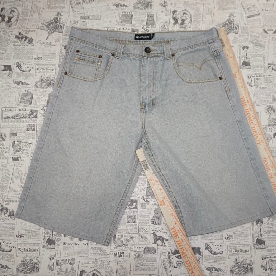 Vintage 36x32 - Vintage Y2K royal blue super washed out faded jorts Size US 36 / EU 52 - 4 Thumbnail