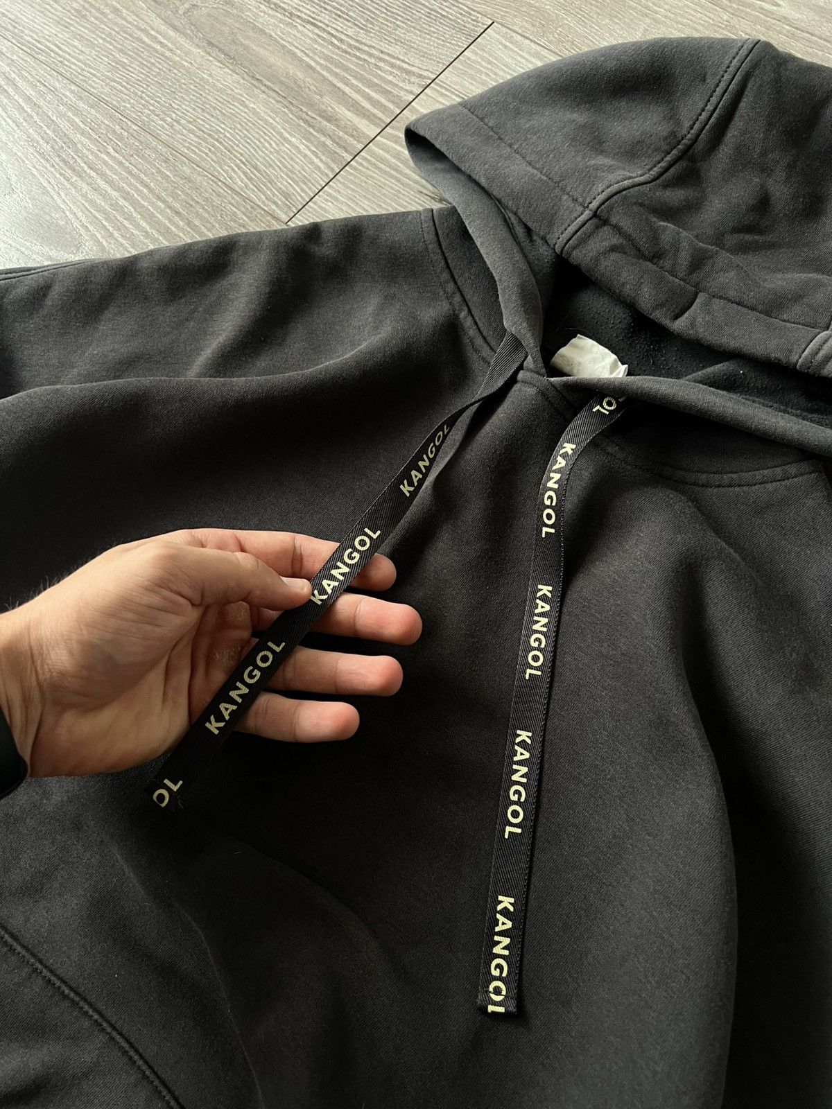Designer ‼️Rare Oversized Big Logo Kangol x H&M Distressed Hoodie‼️ Size US M / EU 48-50 / 2 - 10 Thumbnail