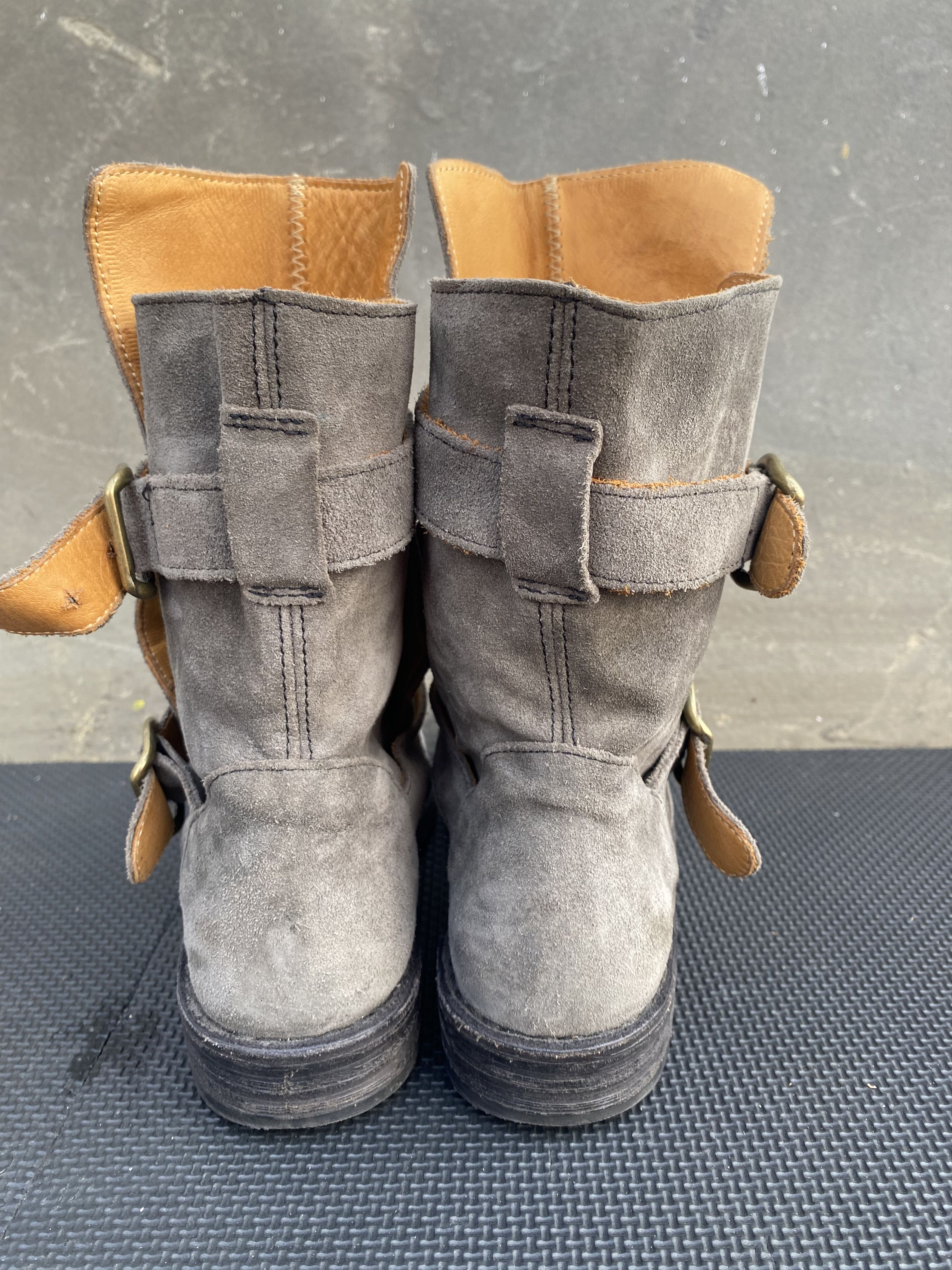 Fiorentini + Baker Fiorentini Baker Eternity Gray Suede Biker Moto Women's Size US 5 / IT 35 - 6 Thumbnail