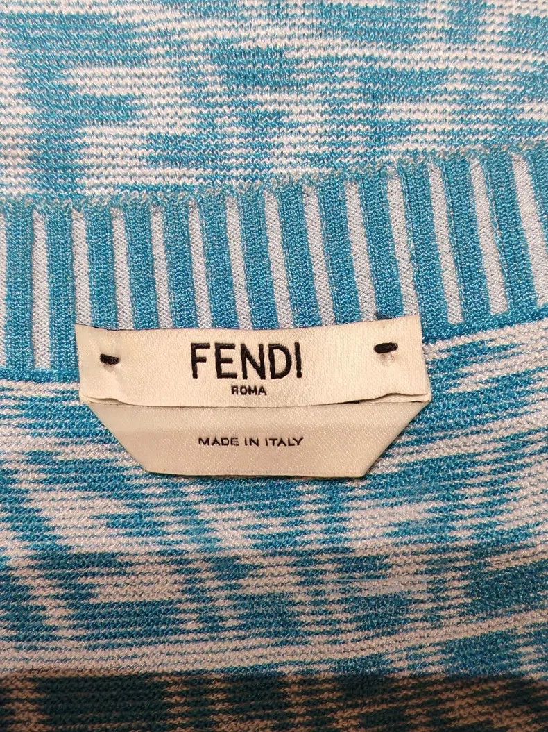 Fendi Fendi Blue FF fish-eye pattern sleeveless dress Size S / US 4 / IT 40 - 3 Thumbnail