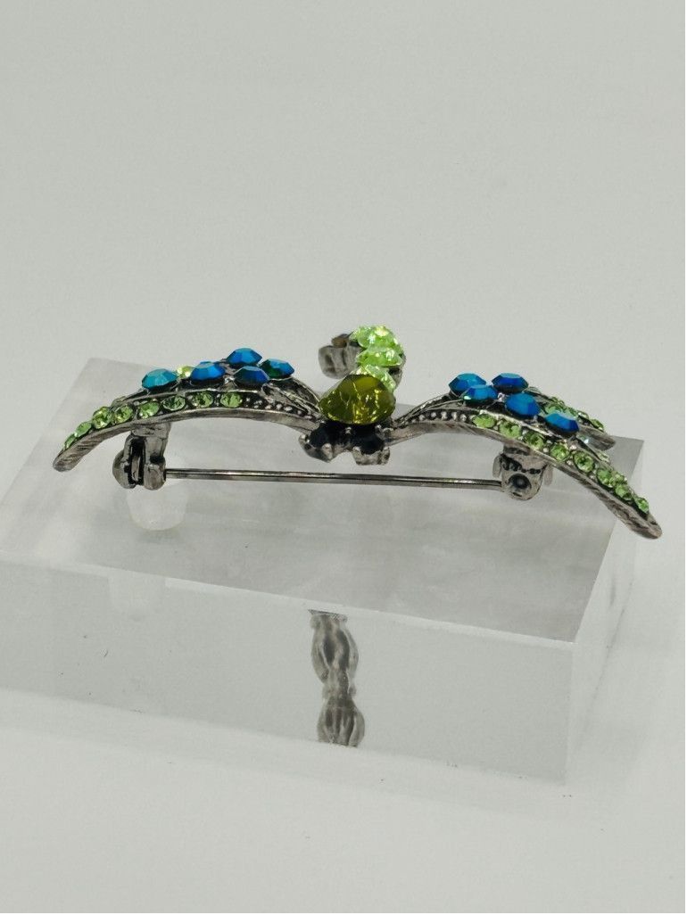 Other Dragonfly Rhinestone Brooch – Green & Blue Sparkle, 2" Pin Size ONE SIZE - 4 Thumbnail