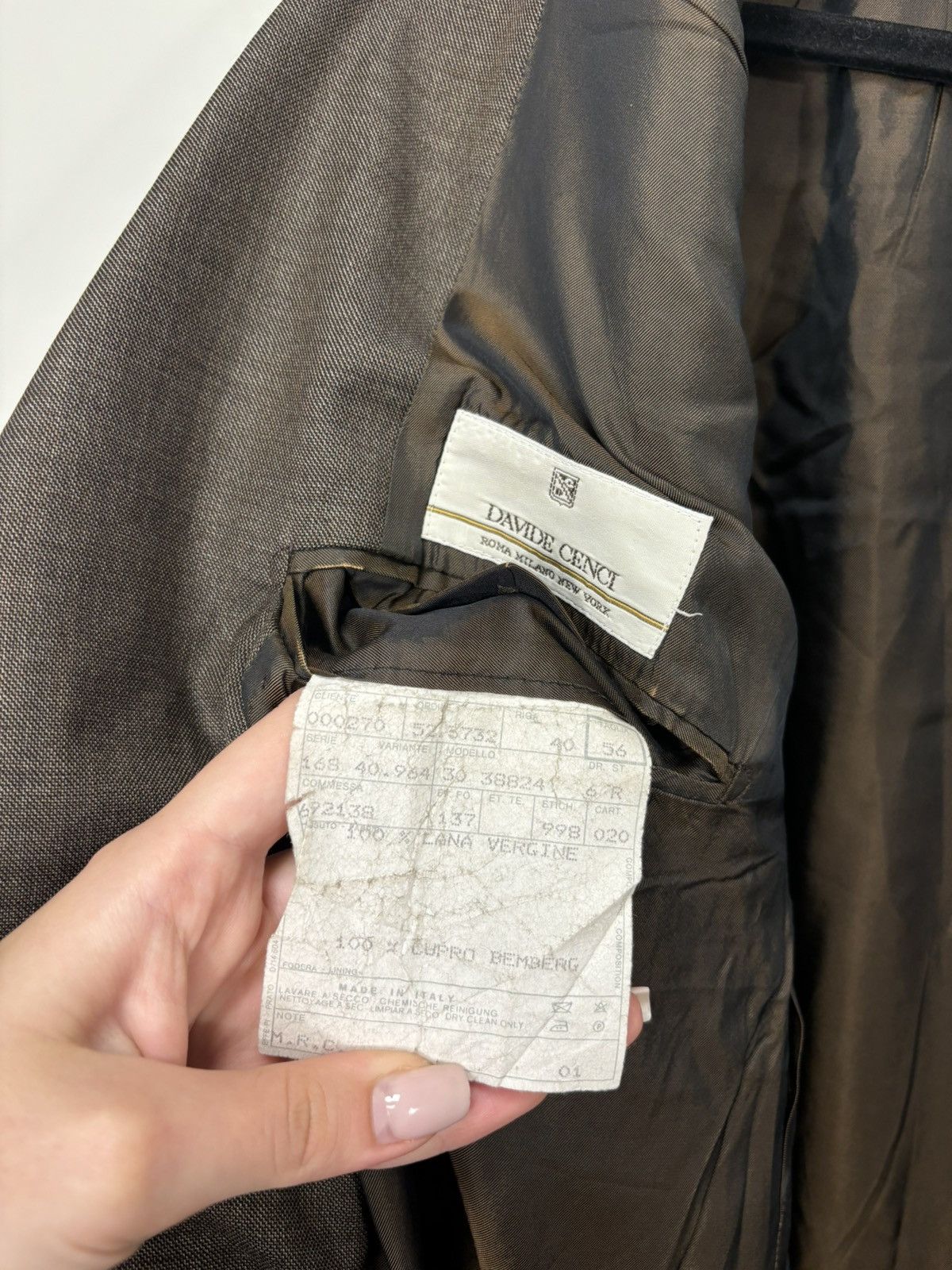 Davide Cenci Davide Cenci Vintage Men’s Italian Luxury Wool Blazer Jacket Size 46R - 13 Thumbnail