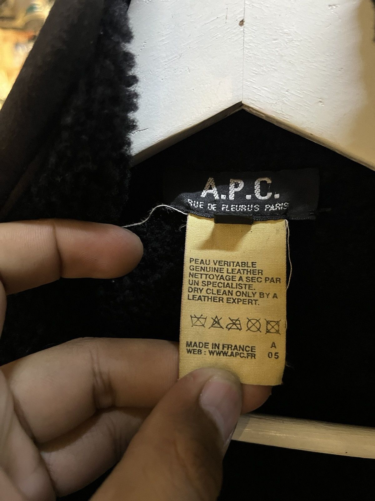 A.P.C. × Vintage A.P.C SUEDE LEATHER SHERPA JACKET MADE IN FRANCE Size M / US 6-8 / IT 42-44 - 7 Thumbnail