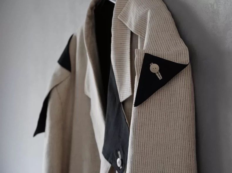 Yohji Yamamoto yohji yamamoto22SS cotton and linen striped square jacket 2 Size US L / EU 52-54 / 3 - 5 Thumbnail