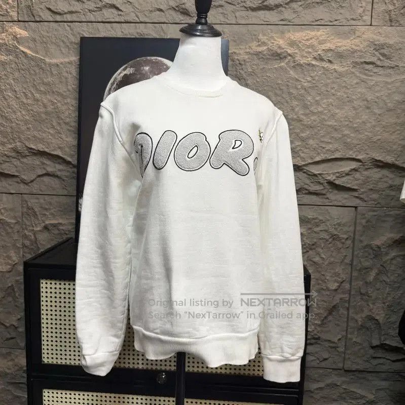 Dior Dior White Cotton Women's Sweatshirt . Size XS / US 0-2 / IT 36-38 - 1 Thumbnail