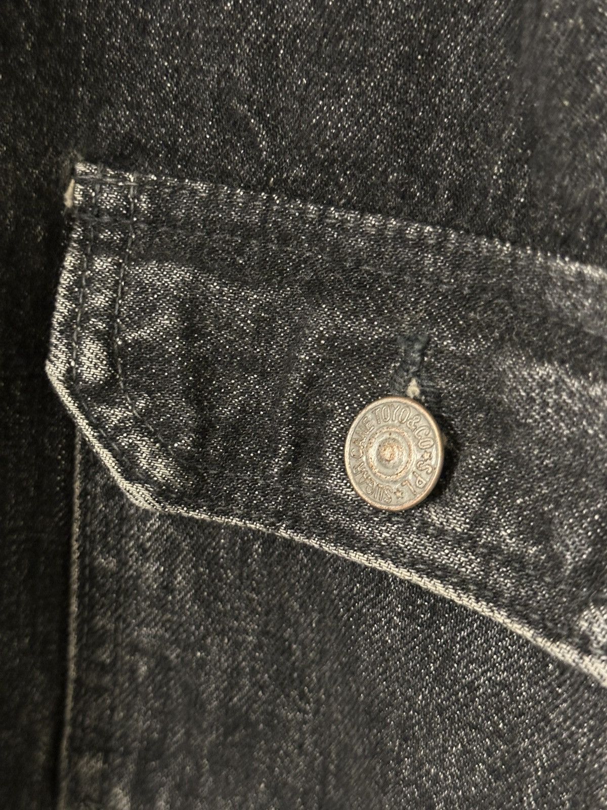Sugar Cane SUGAR CANE - 14.25oz. BLACK DENIM JACKET 1953 AGED MODEL Size US L / EU 52-54 / 3 - 7 Thumbnail