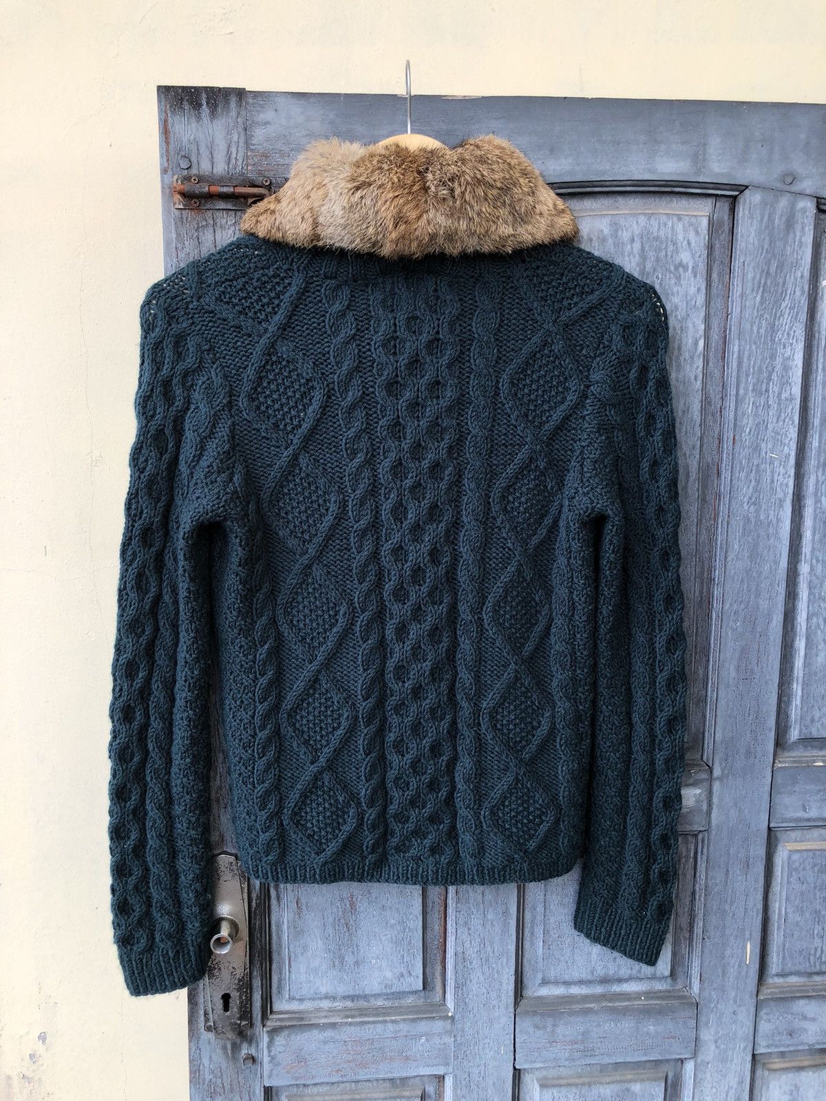 Japanese Brand Kumikyoku Japanese Cable Knit Rabbit Fur Good Condition Size M / US 6-8 / IT 42-44 - 2 Thumbnail